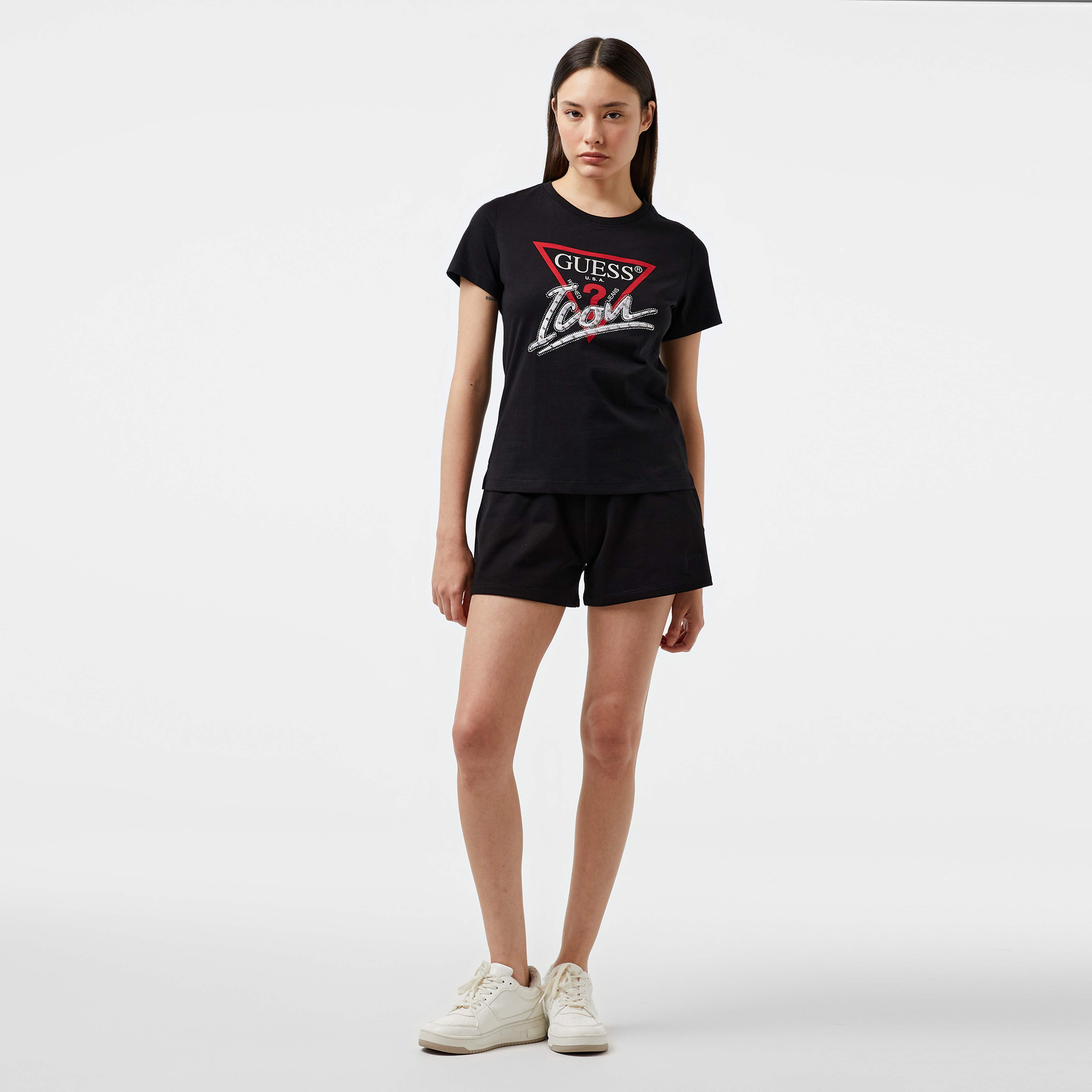 Guess Kadın Siyah T-Shirt