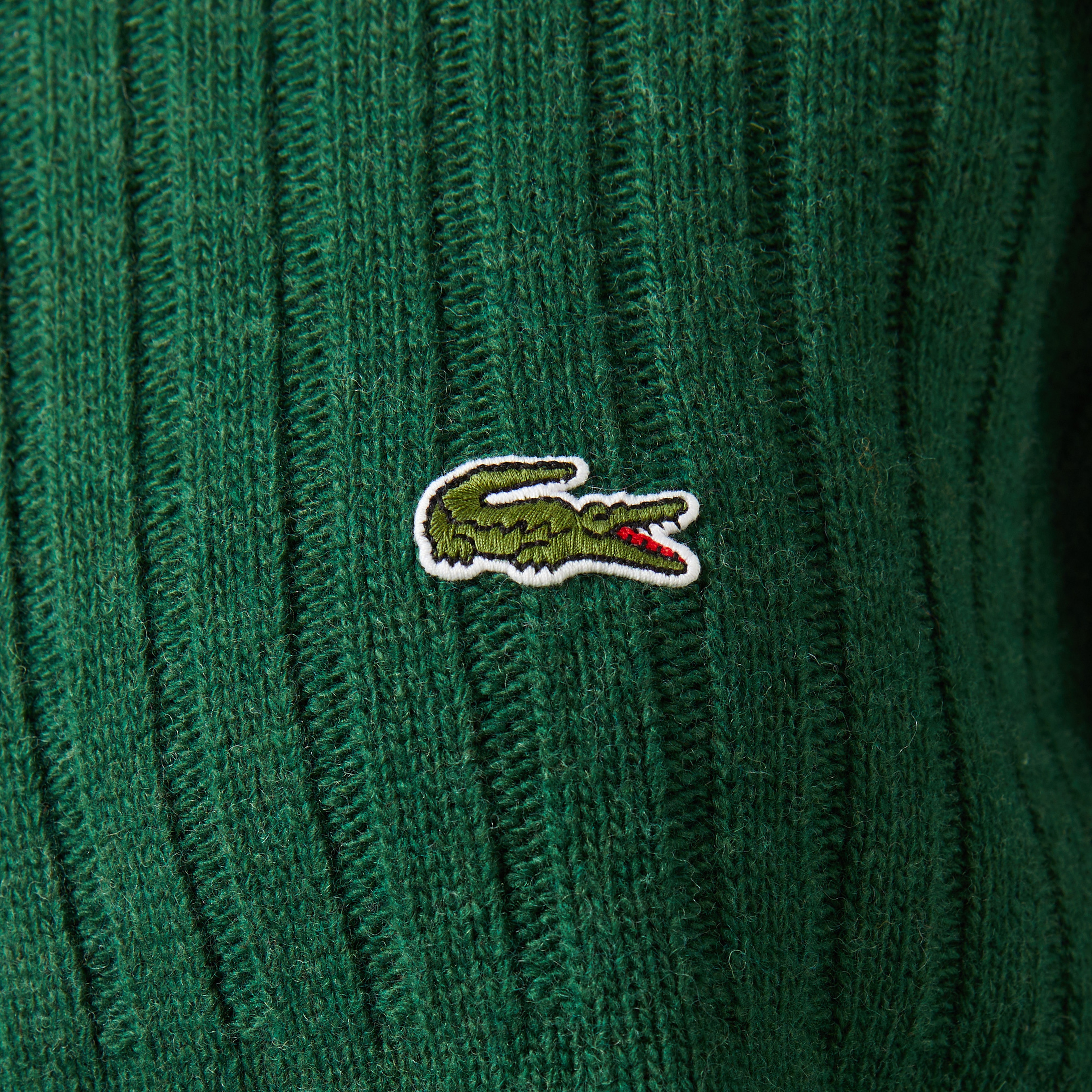 ふく！ Lacoste Kadın Regular Fit Yarım Fermuarlı Renk Bloklu Yeşil