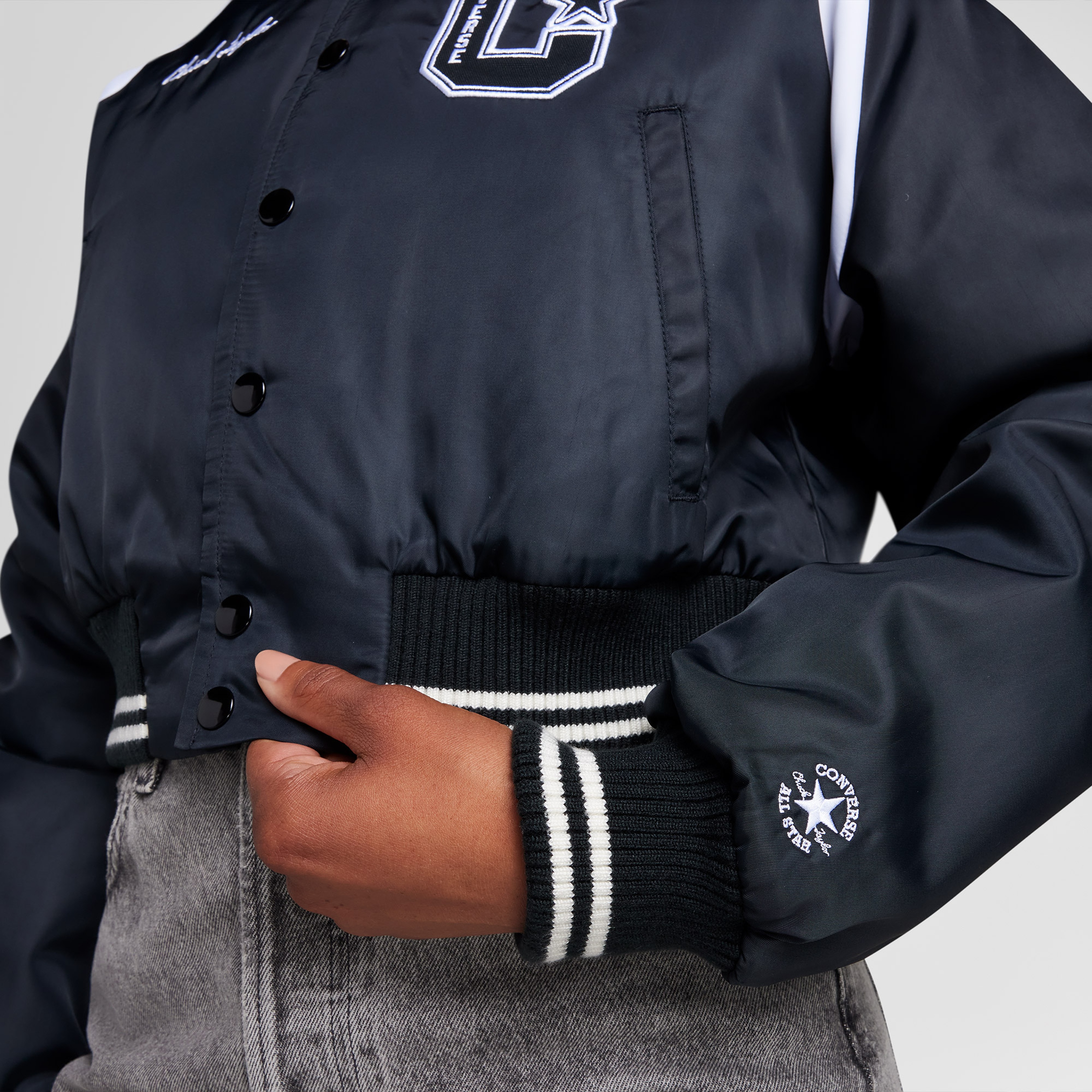 Converse Retro All Star Varsity Kadın Kolej Siyah Ceket