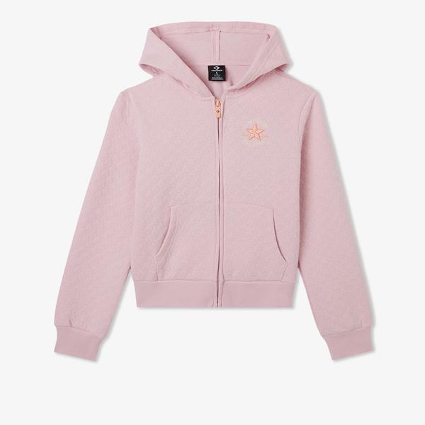 Converse Star Pointelle Çocuk Pembe Sweatshirt
