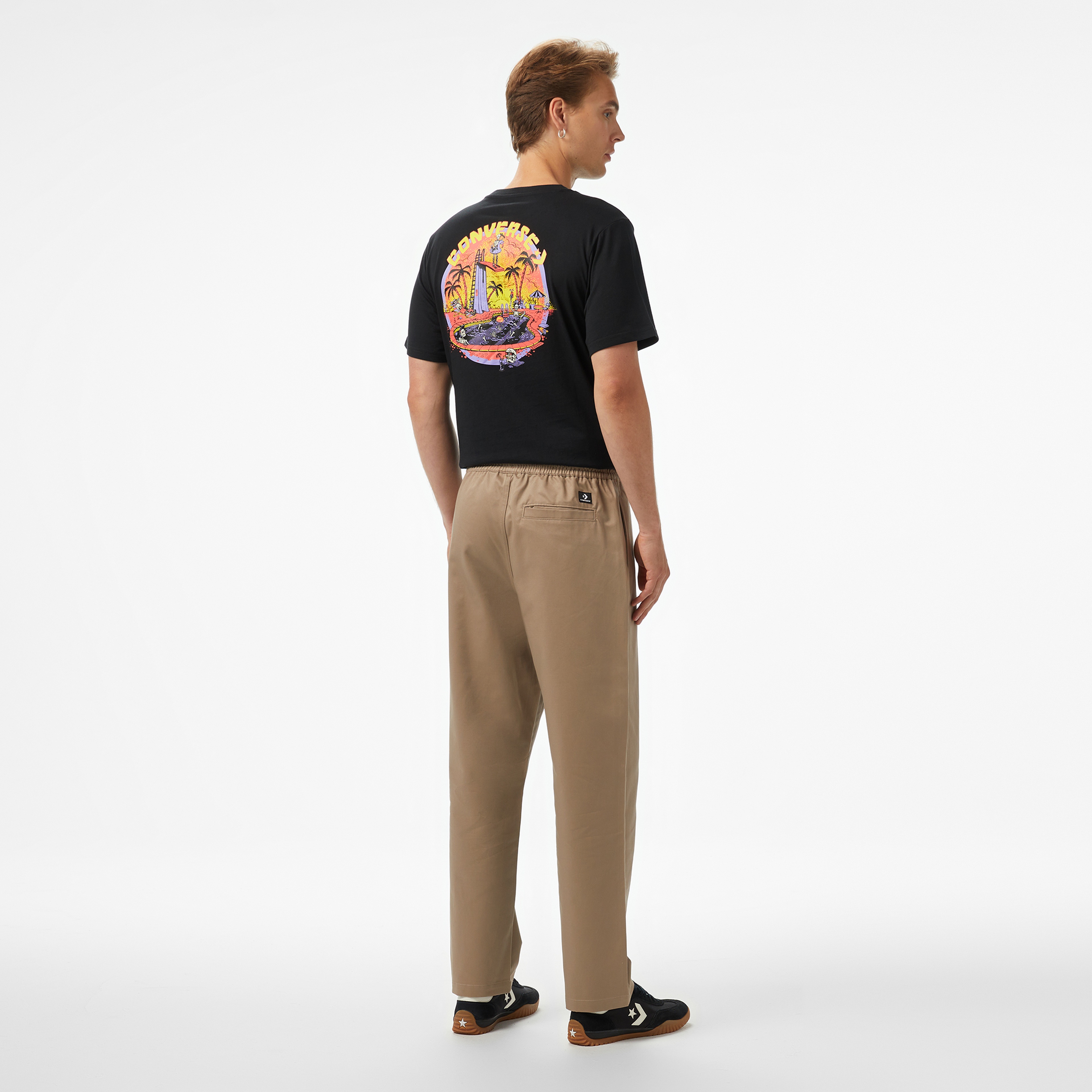 Converse Erkek Baskılı Kahverengi Pantolon