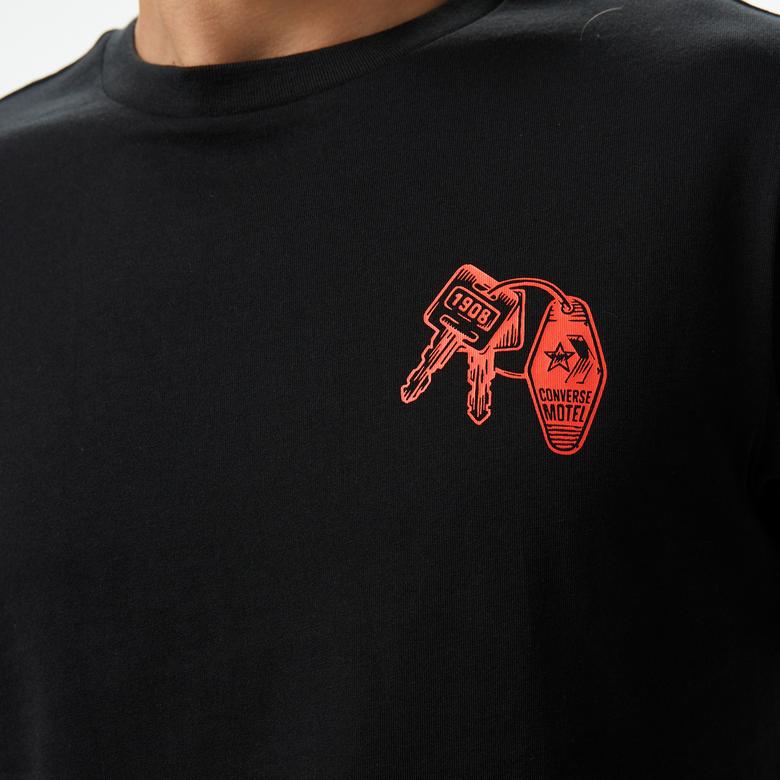 Converse Skeleton Party Erkek Siyah T-Shirt