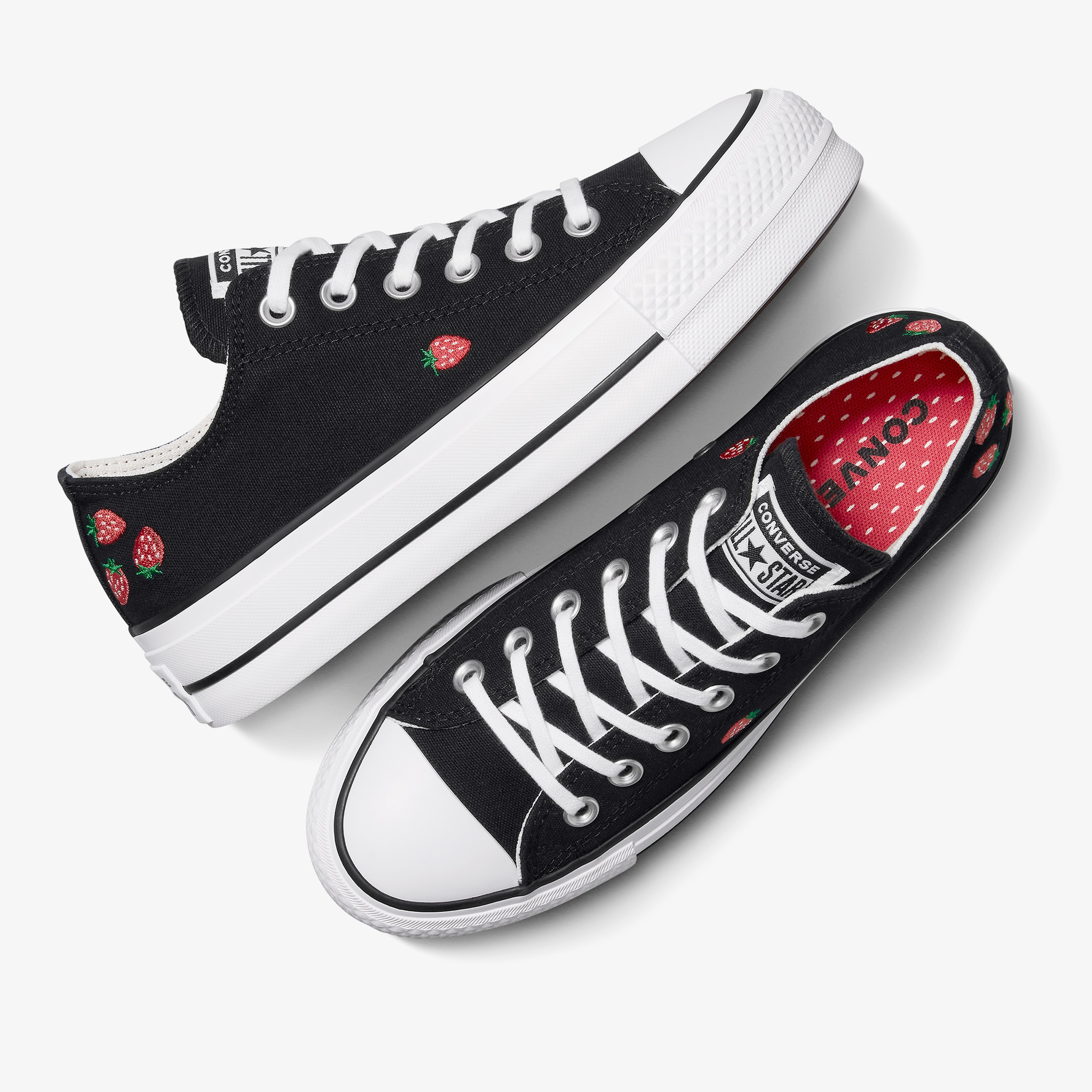 Converse Chuck Taylor All Star Lift Strawberries Unisex Siyah Sneaker