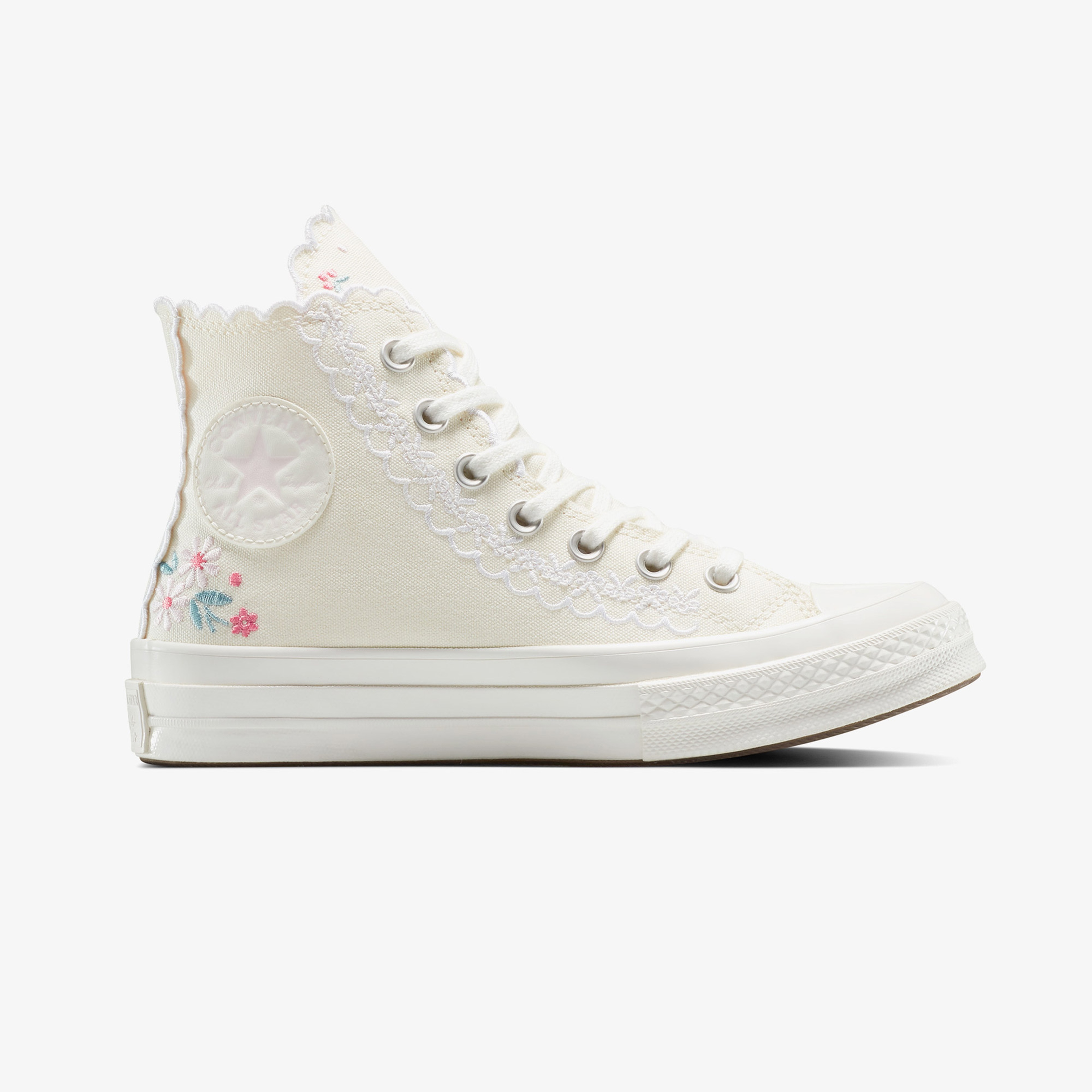 Converse Chuck Taylor Embroidered Kadın Krem Sneaker