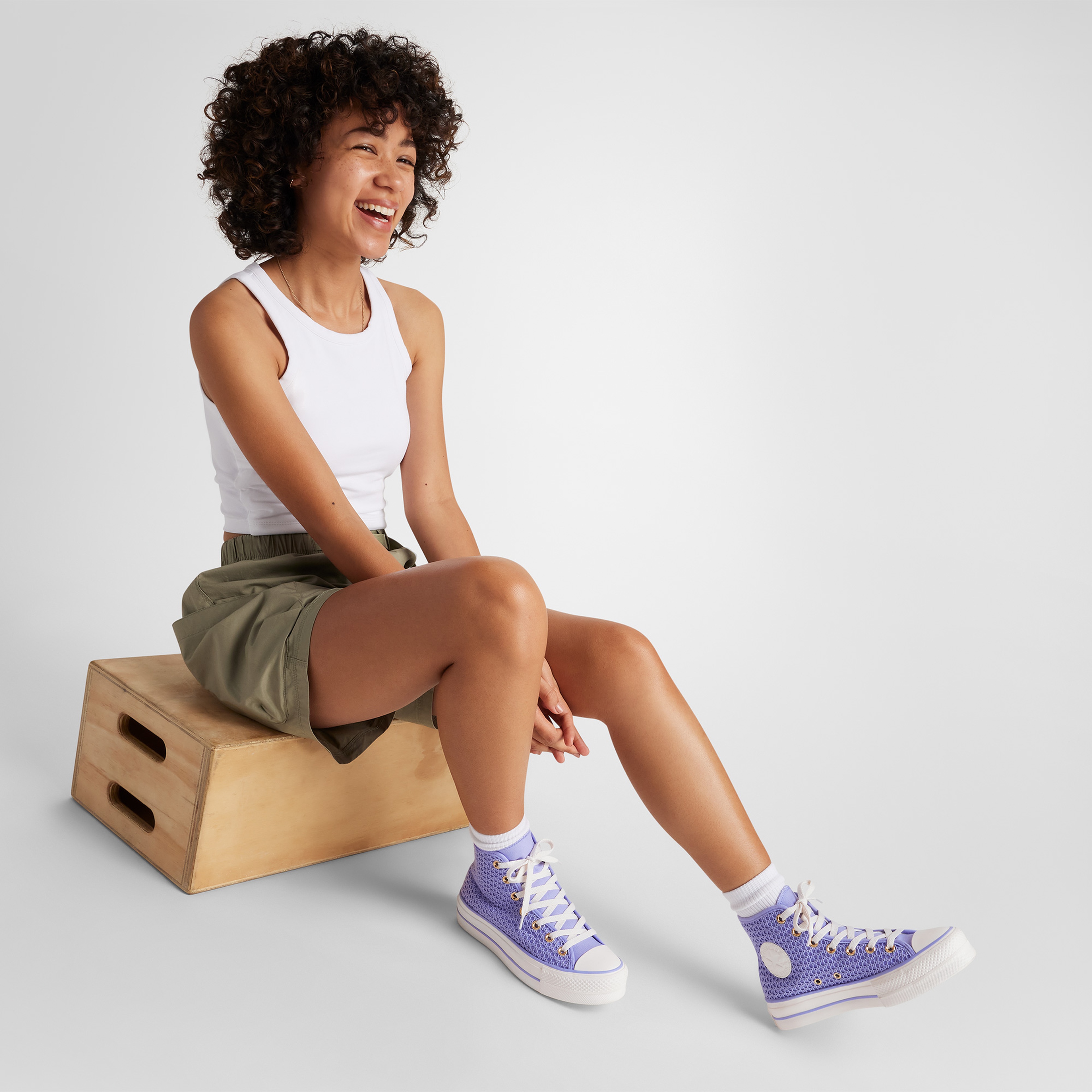 Converse Chuck Taylor All Star Knit Kadın Mor Sneaker