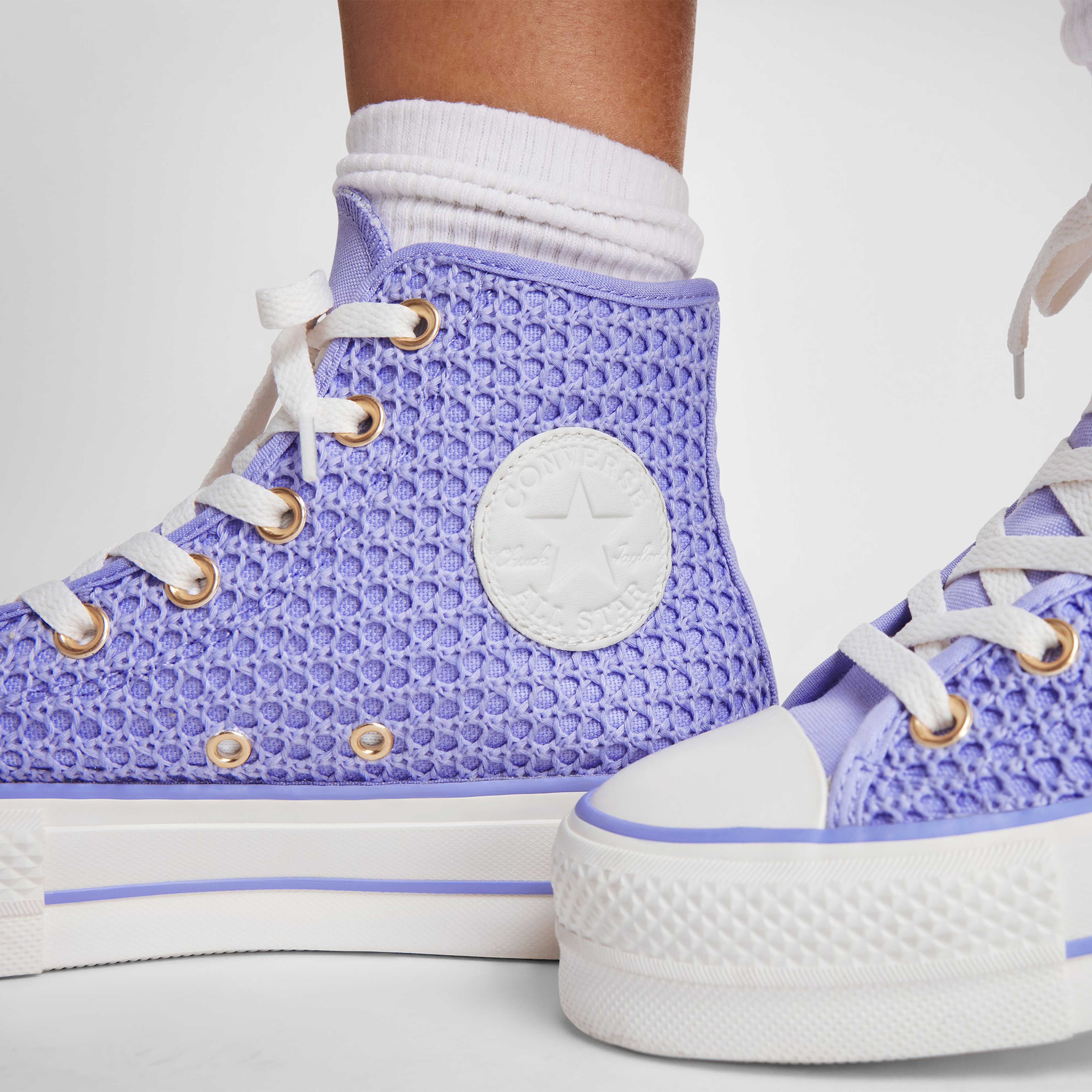 Converse Chuck Taylor All Star Knit Kadın Mor Sneaker