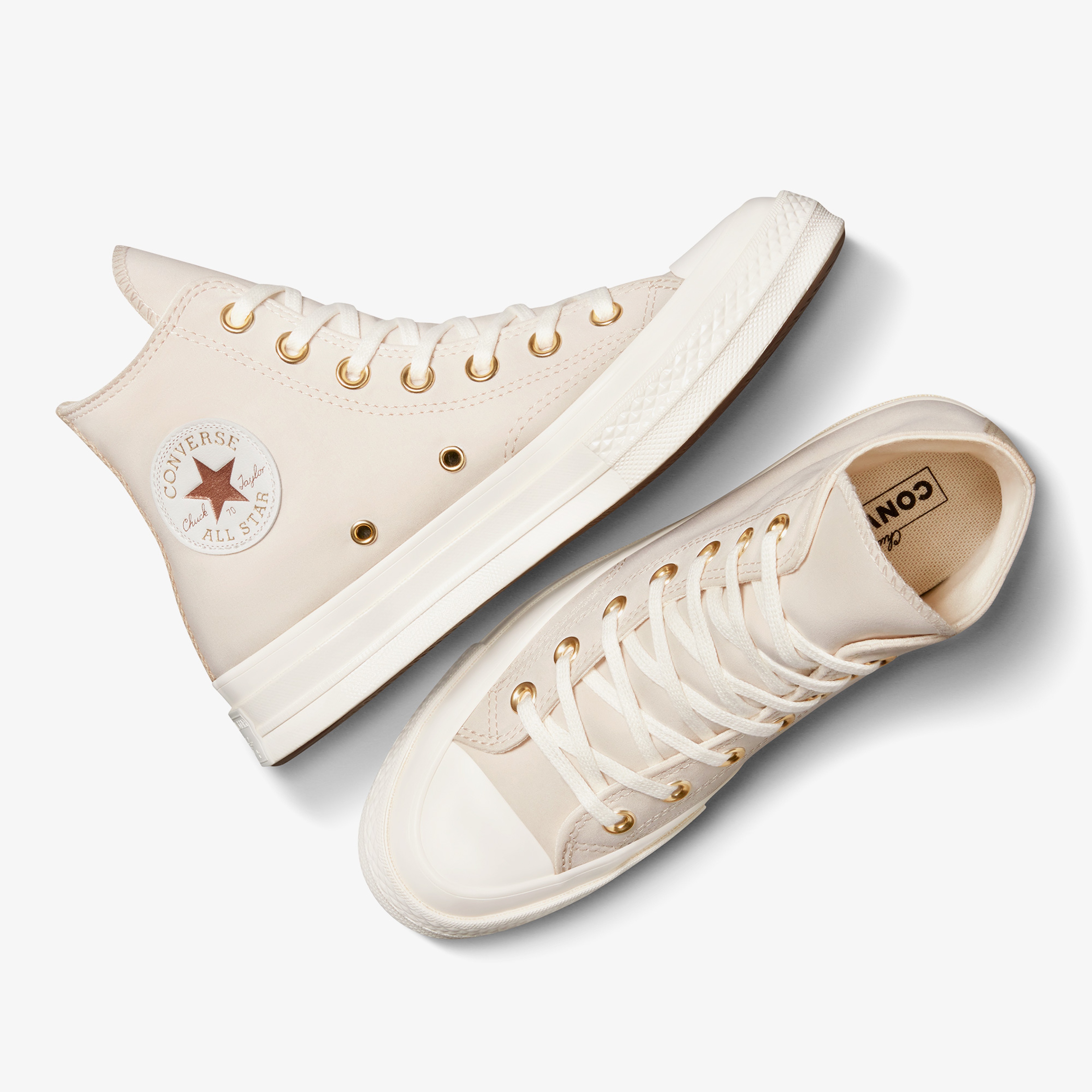 Converse Chuck 70 Metallic Patch Unisex Krem Sneaker