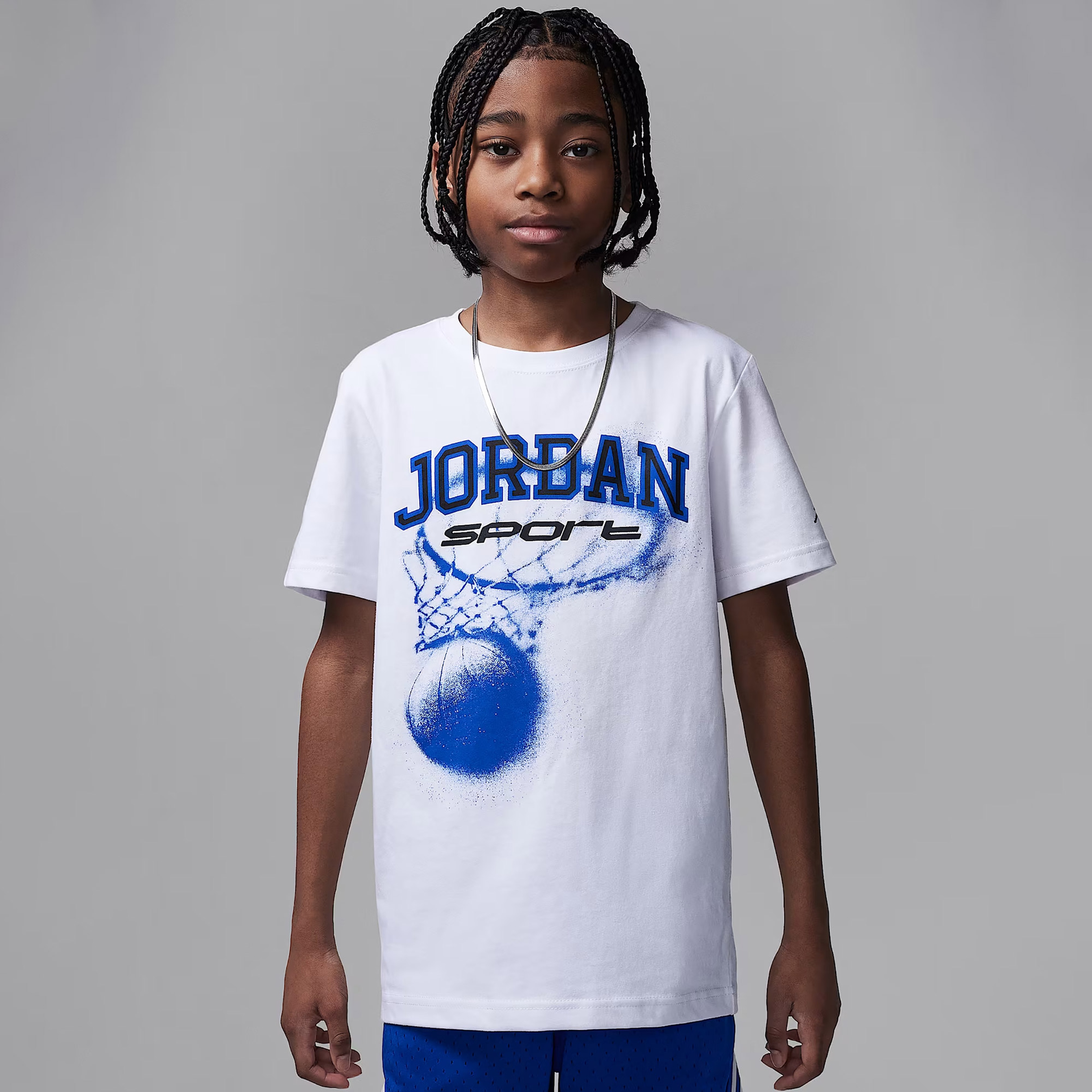 Jordan Dri Fit Hoop Çocuk Beyaz T-Shirt