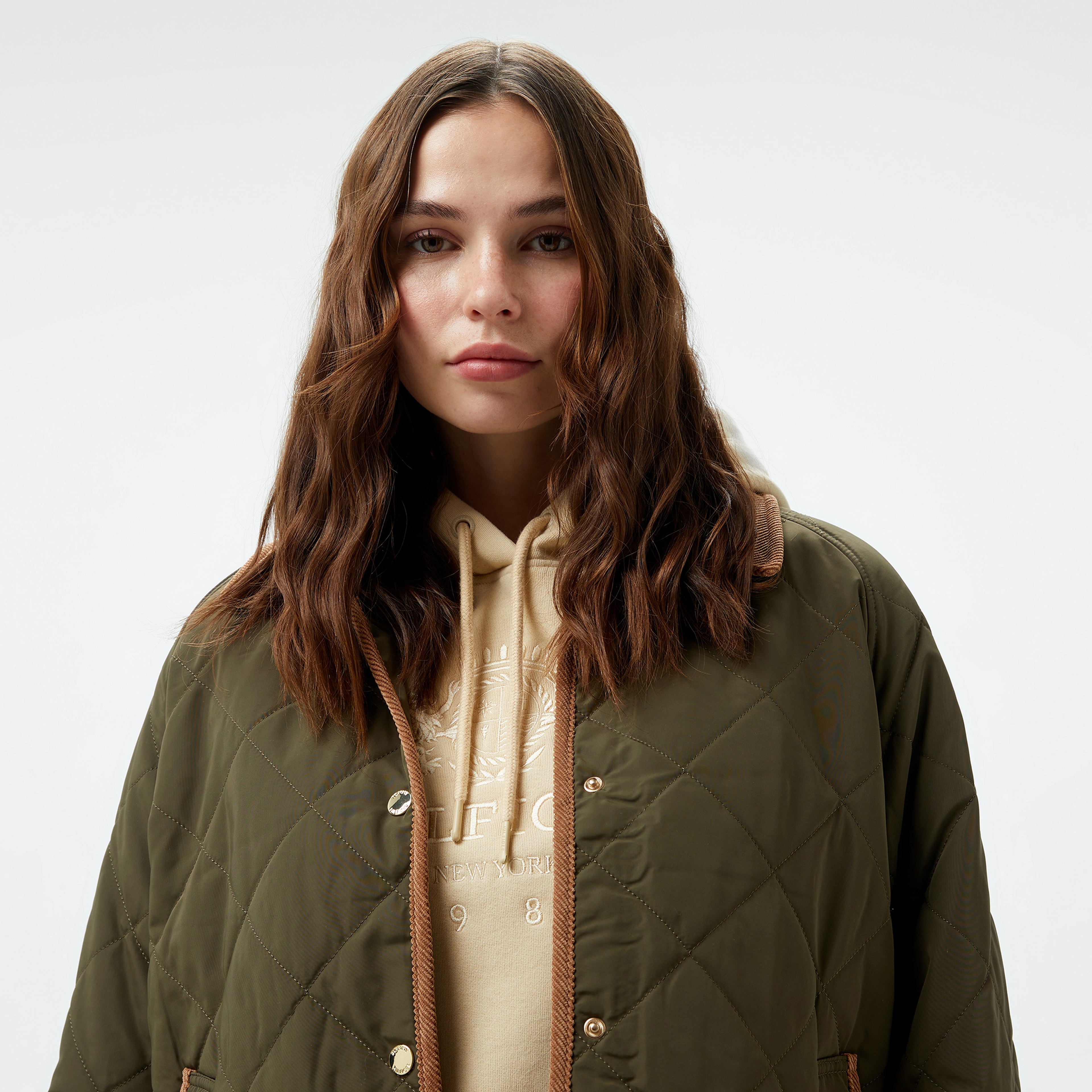Tommy Hilfiger Quilted Reversıble Kadın Haki Ceket