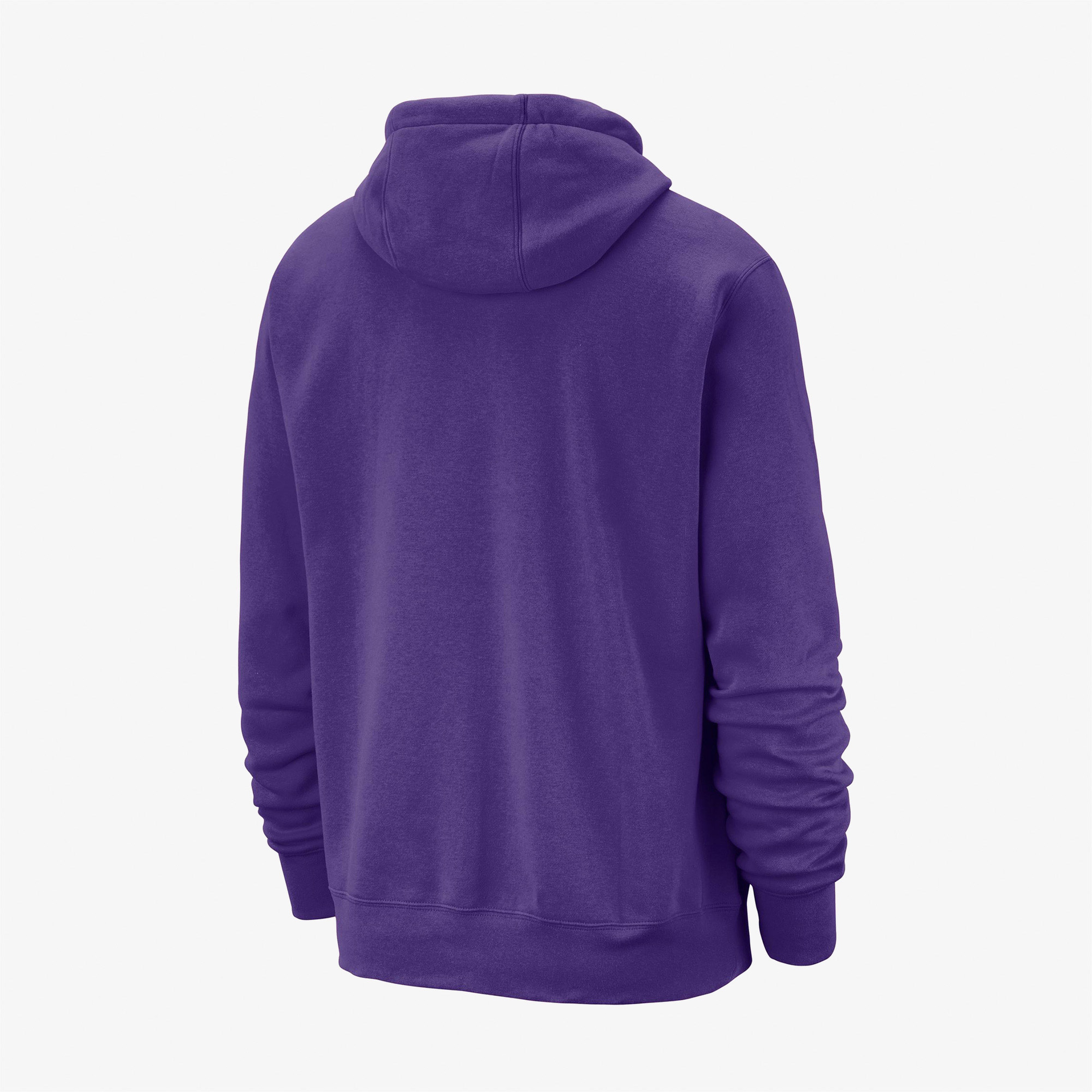 Nike Los Angeles Lakers Club Pullover Erkek Mor Hoodie