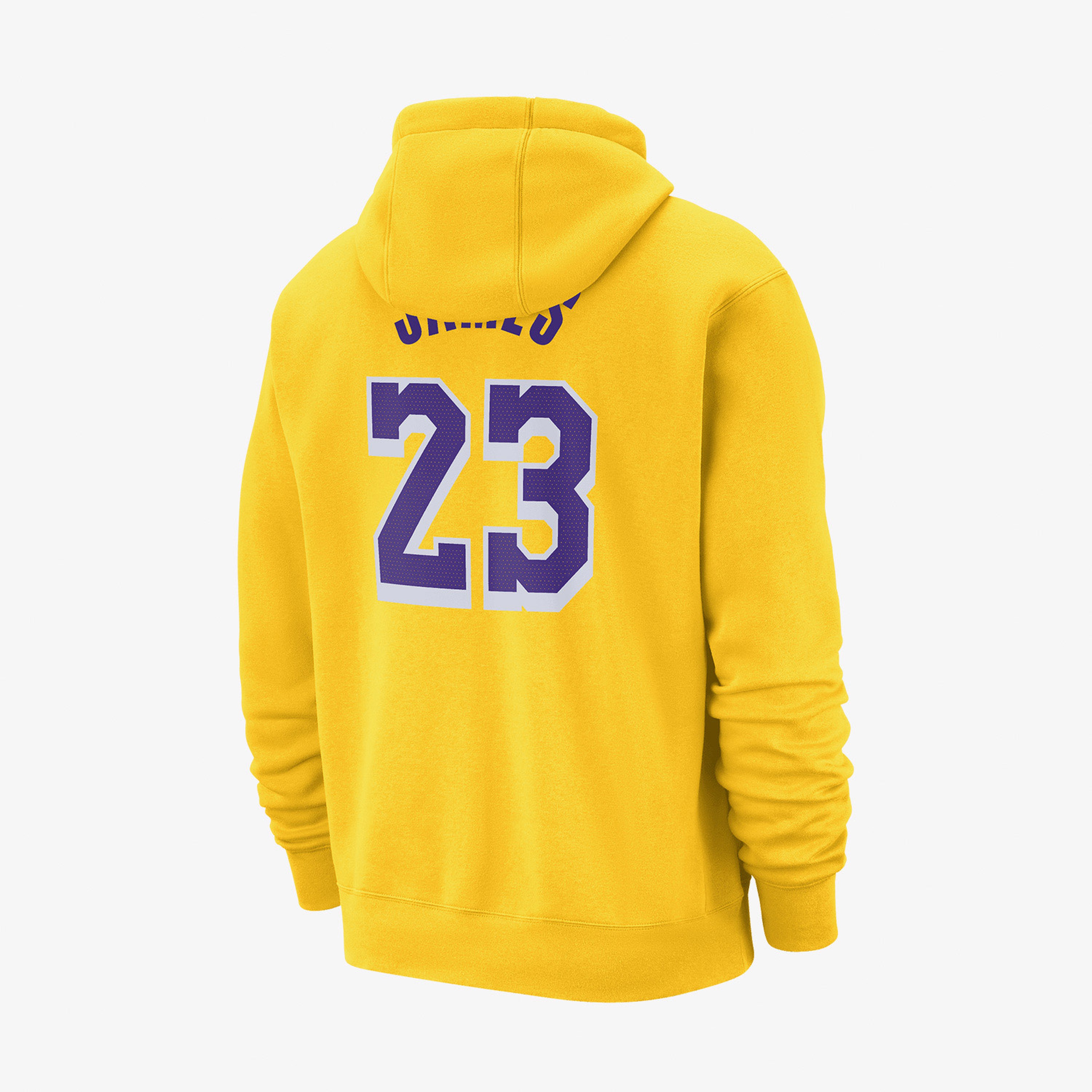 Nike Dri-Fit Los Angeles Lakers Icon Edition Erkek Sarı Hoodie