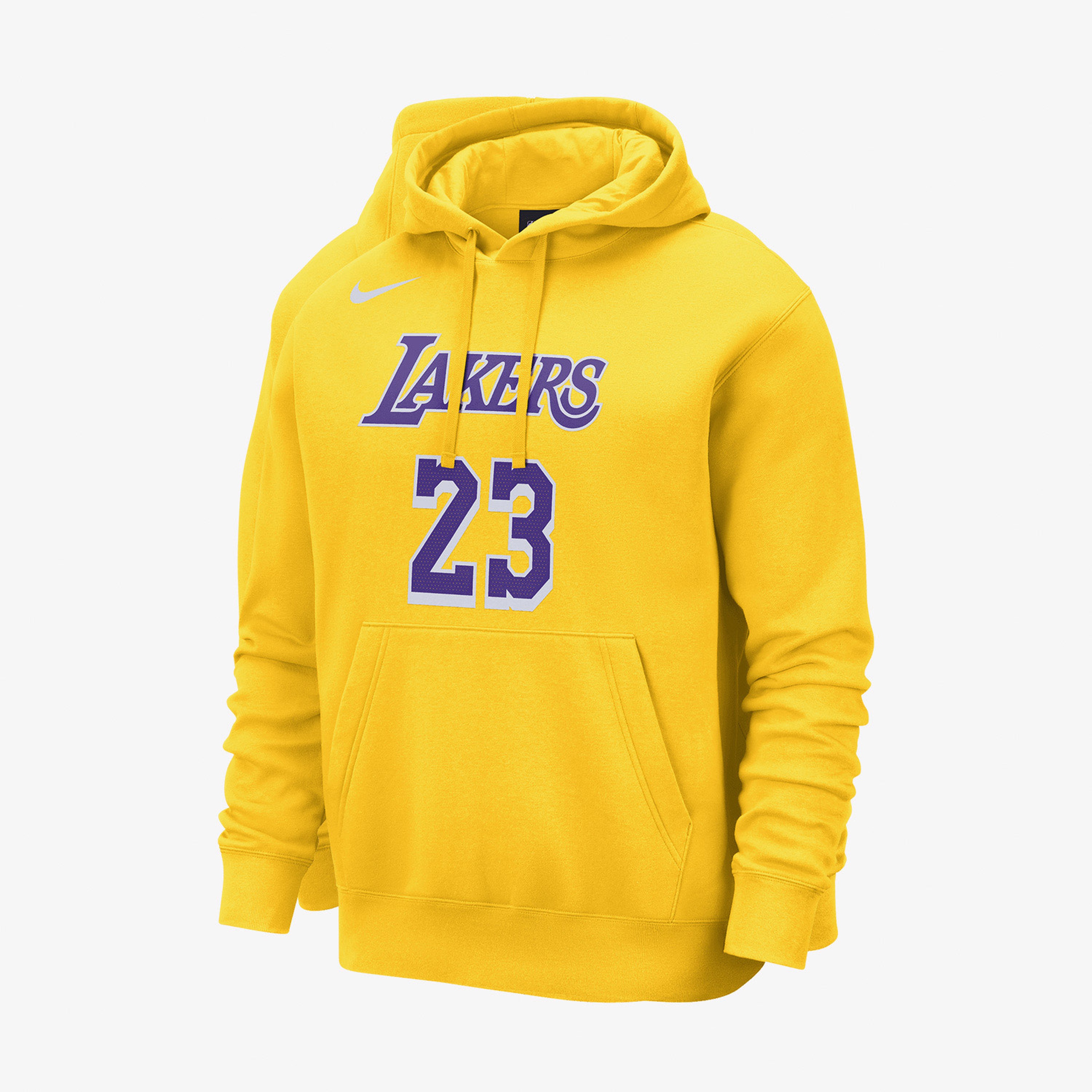 Nike Dri-Fit Los Angeles Lakers Icon Edition Erkek Sarı Hoodie