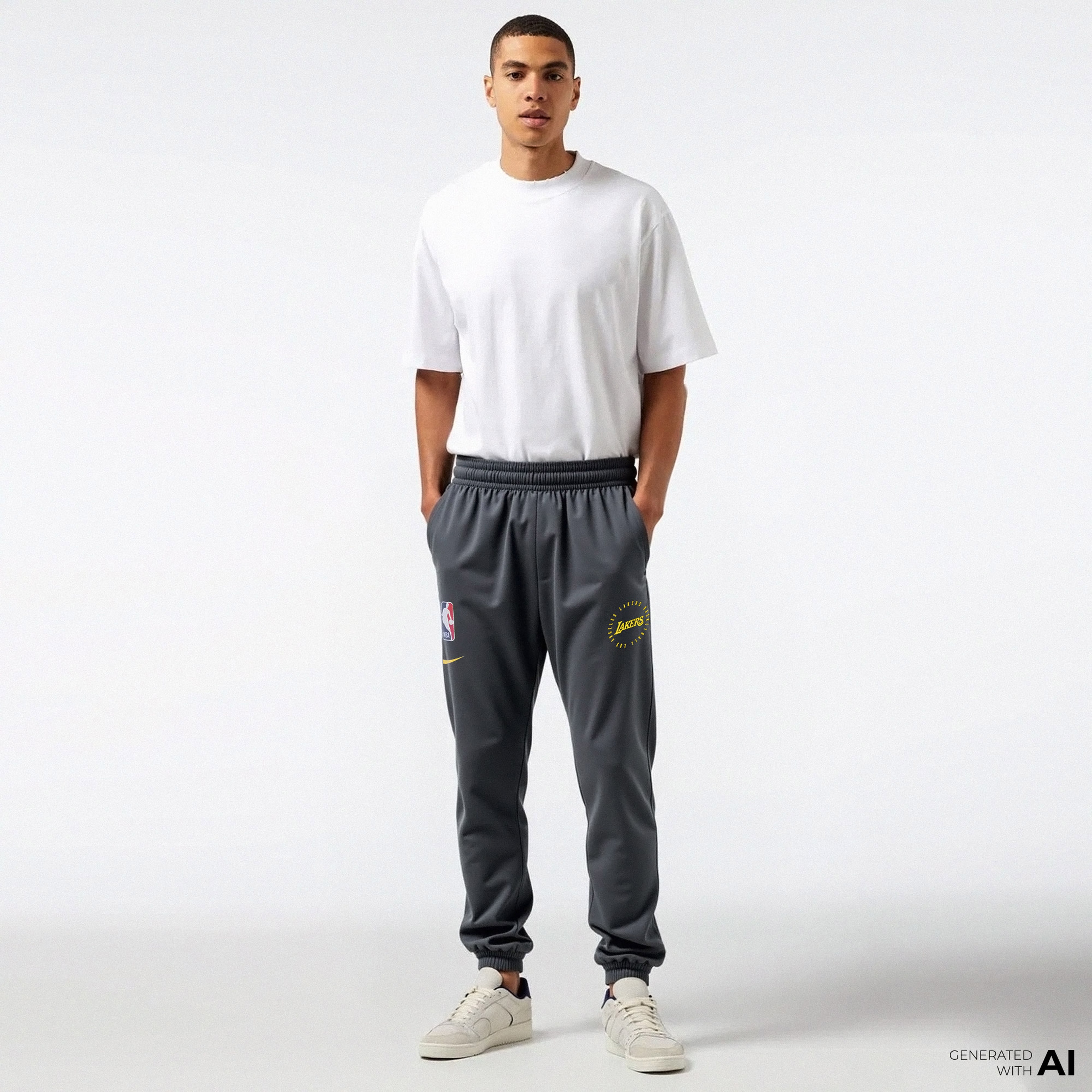 Nike Los Angeles Lakers Spotlight Dri-FIT NBA Erkek Siyah Eşofman Altı