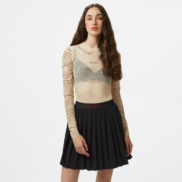 UNITED4 Tulle Dragon Kadın Krem T-Shirt