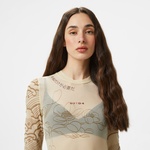 UNITED4 Tulle Dragon Kadın Krem T-Shirt