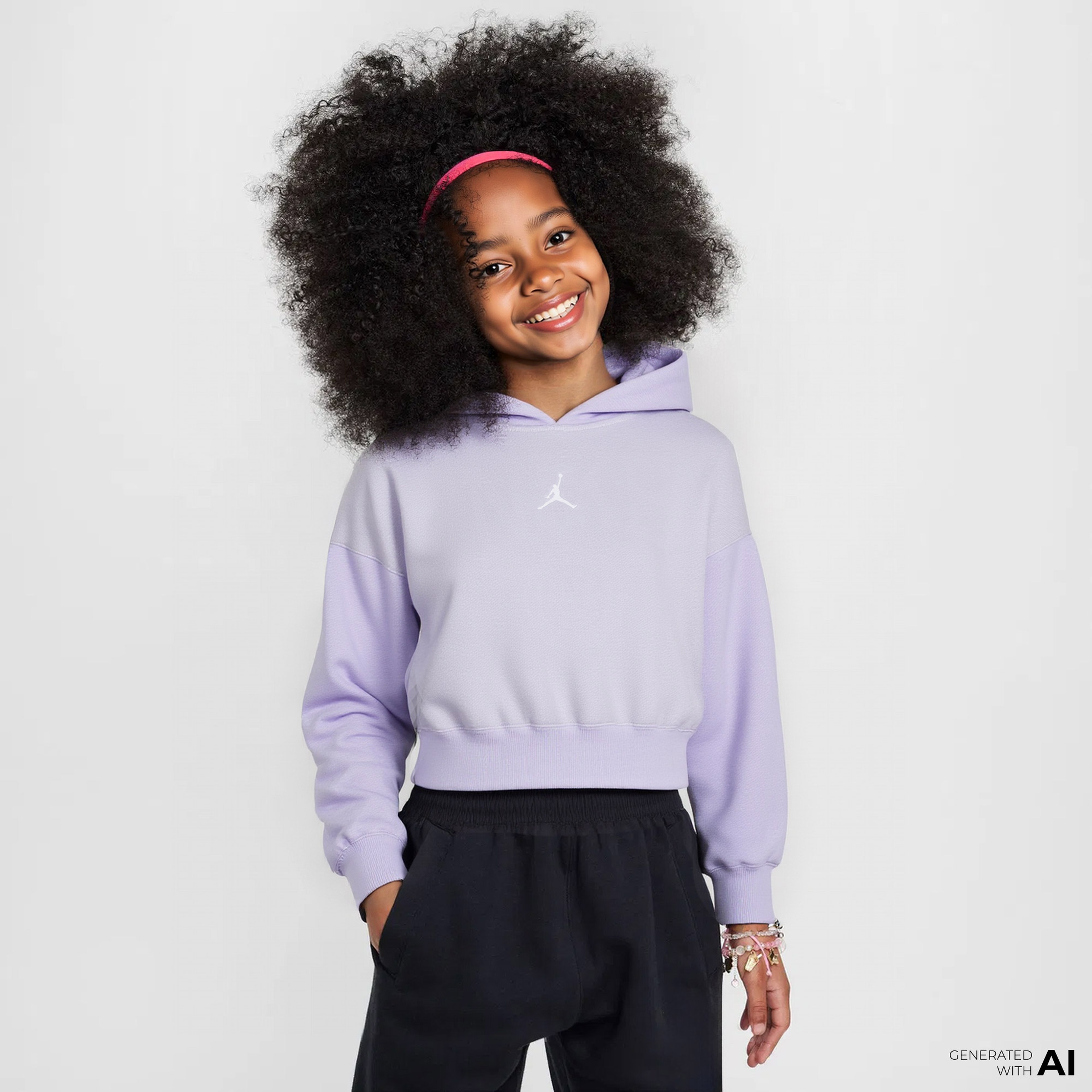 Jordan Icon Play Çocuk Mor Hoodie