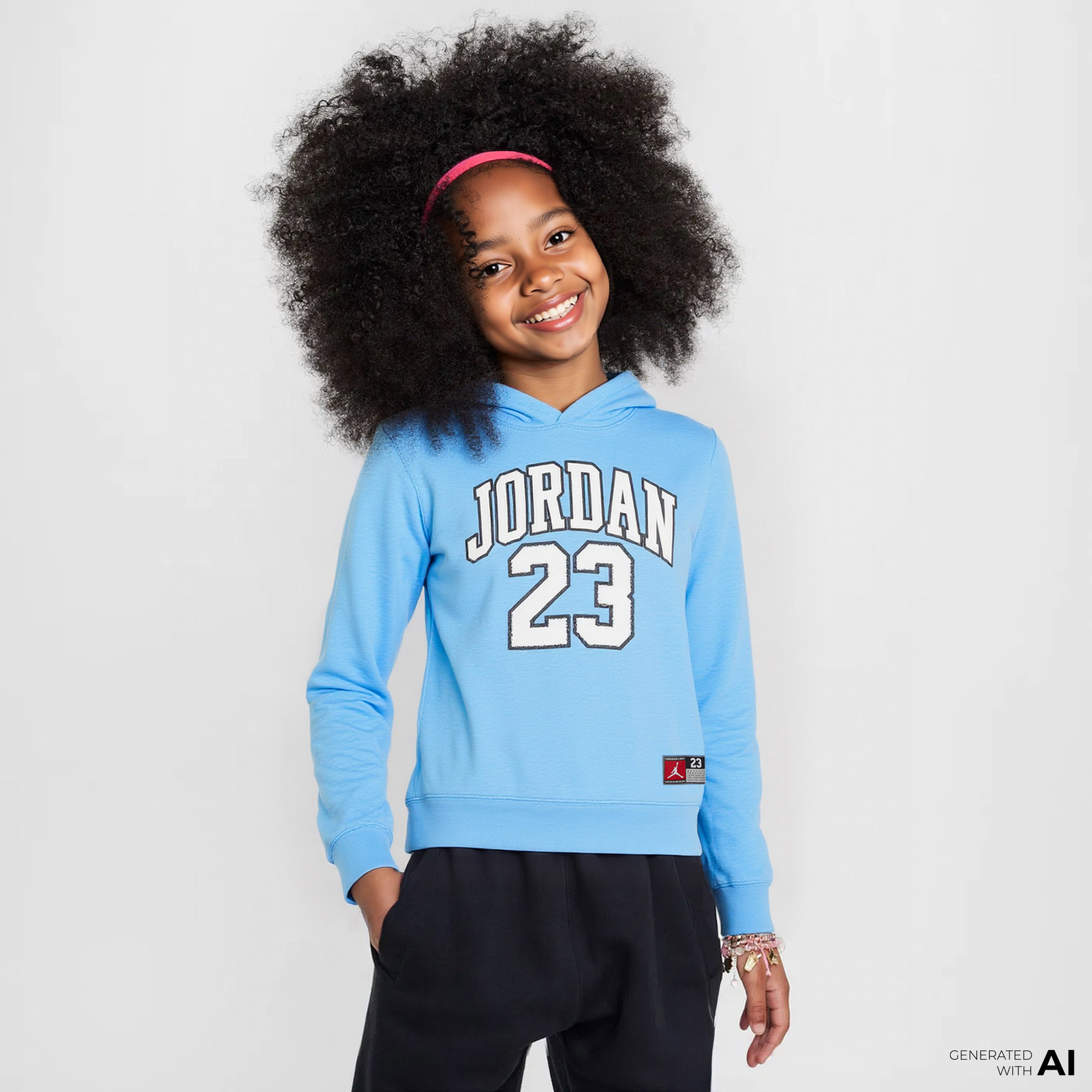 Jordan Hbr Fleece Po Çocuk Mavi Günlük Sweatshirt