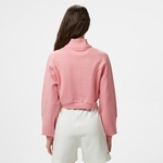 UNITED4 Örme Crop Kadın Pembe Sweatshirt