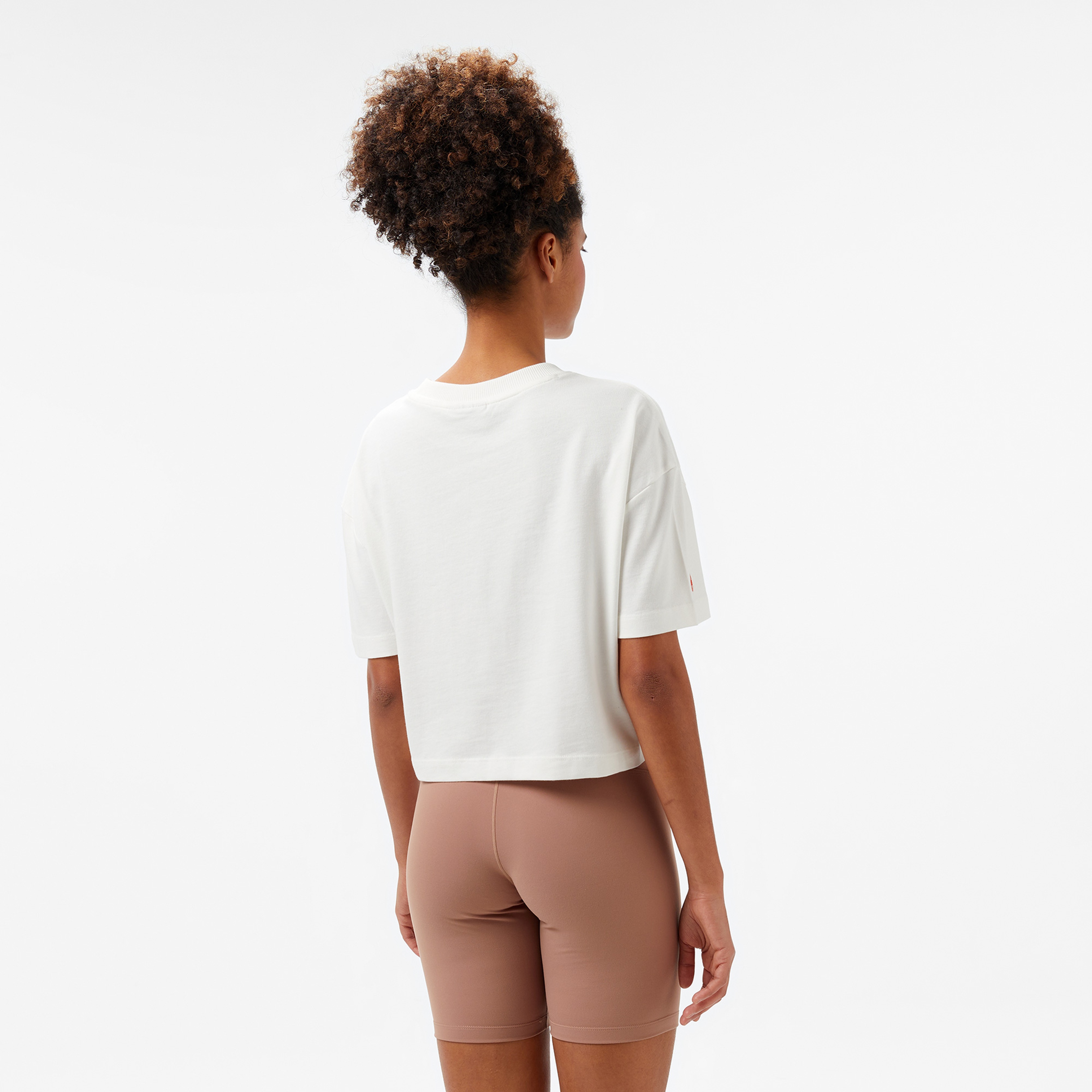 UNITED4 Comfort Krem Crop T-Shirt