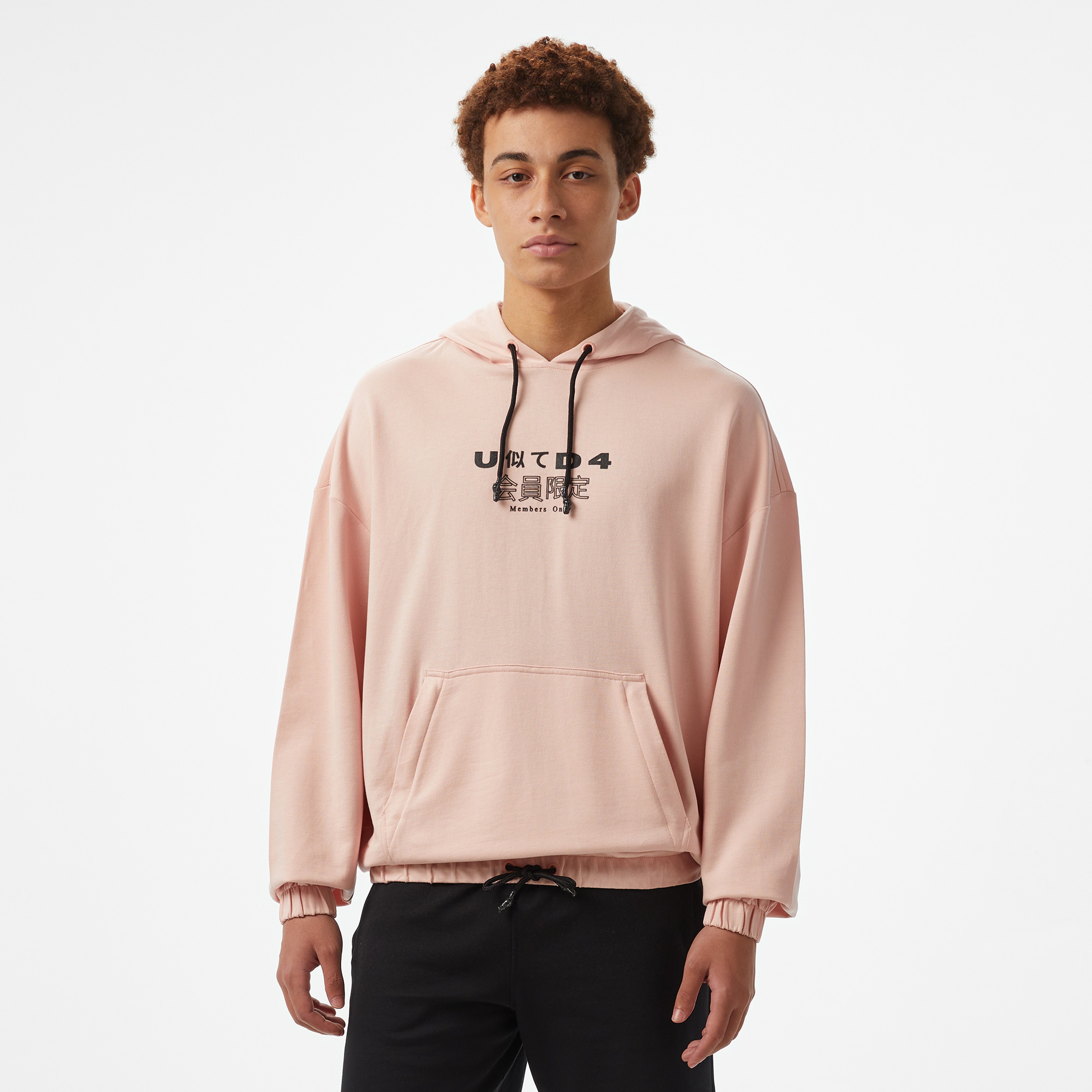 UNITED4 Oversize Erkek Pembe Sweatshirt
