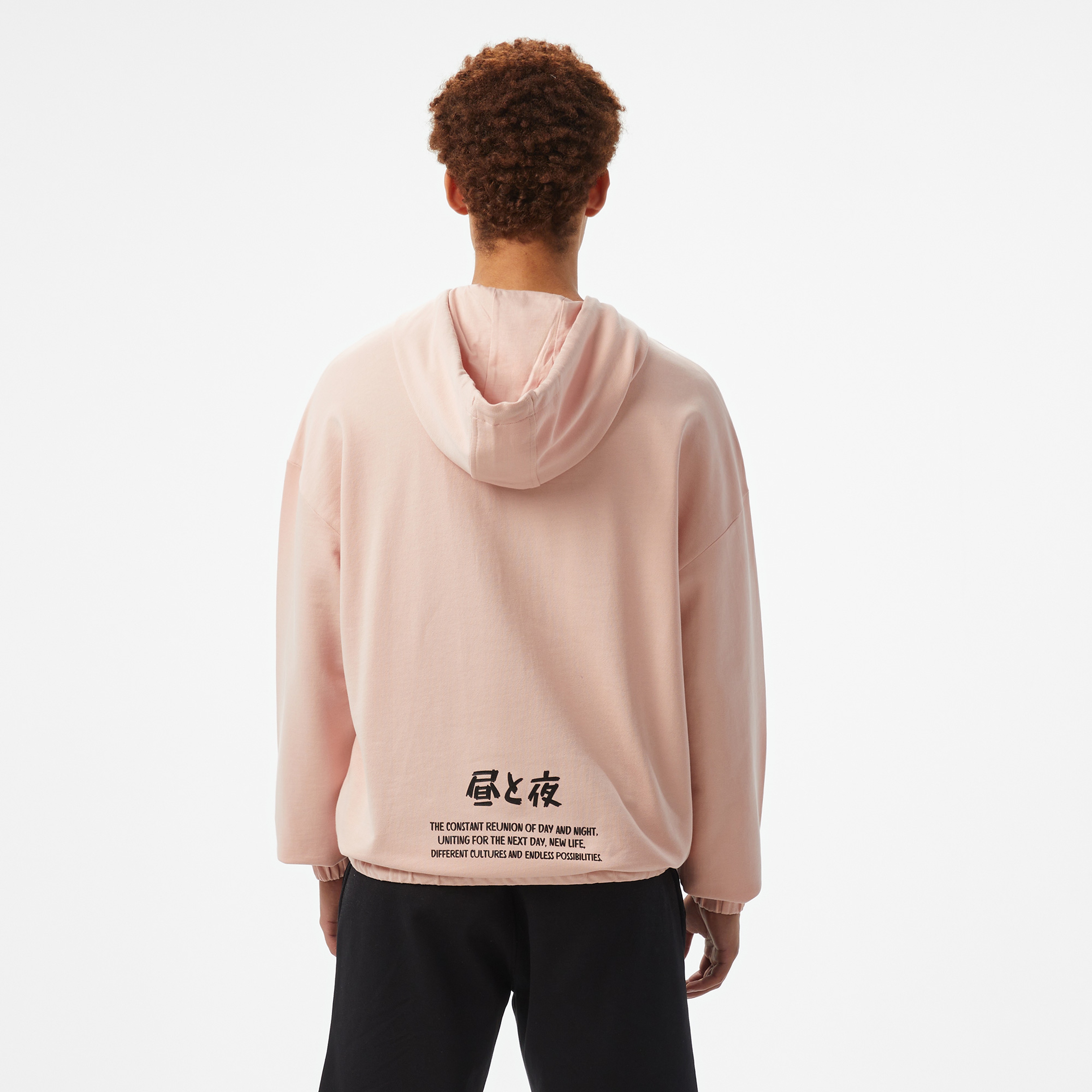 UNITED4 Oversize Erkek Pembe Sweatshirt
