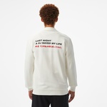 UNITED4 Motto Erkek Beyaz Hoodie