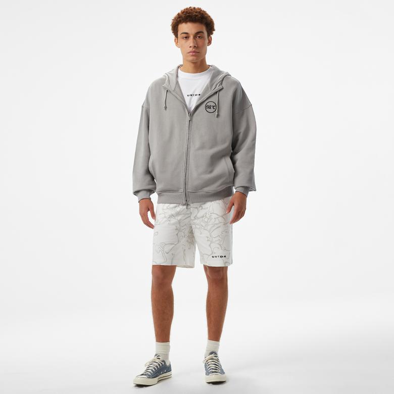 UNITED4 Erkek Gri Oversize Sweatshirt
