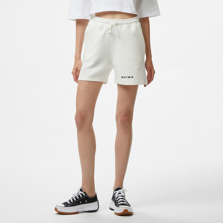 UNITED4 Örme Kadın Bej Şort