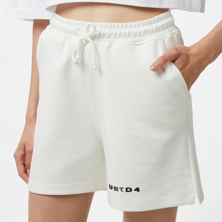 UNITED4 Örme Kadın Bej Şort