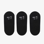 UNITED4 Unisex 3'lü Siyah Babet Çorap