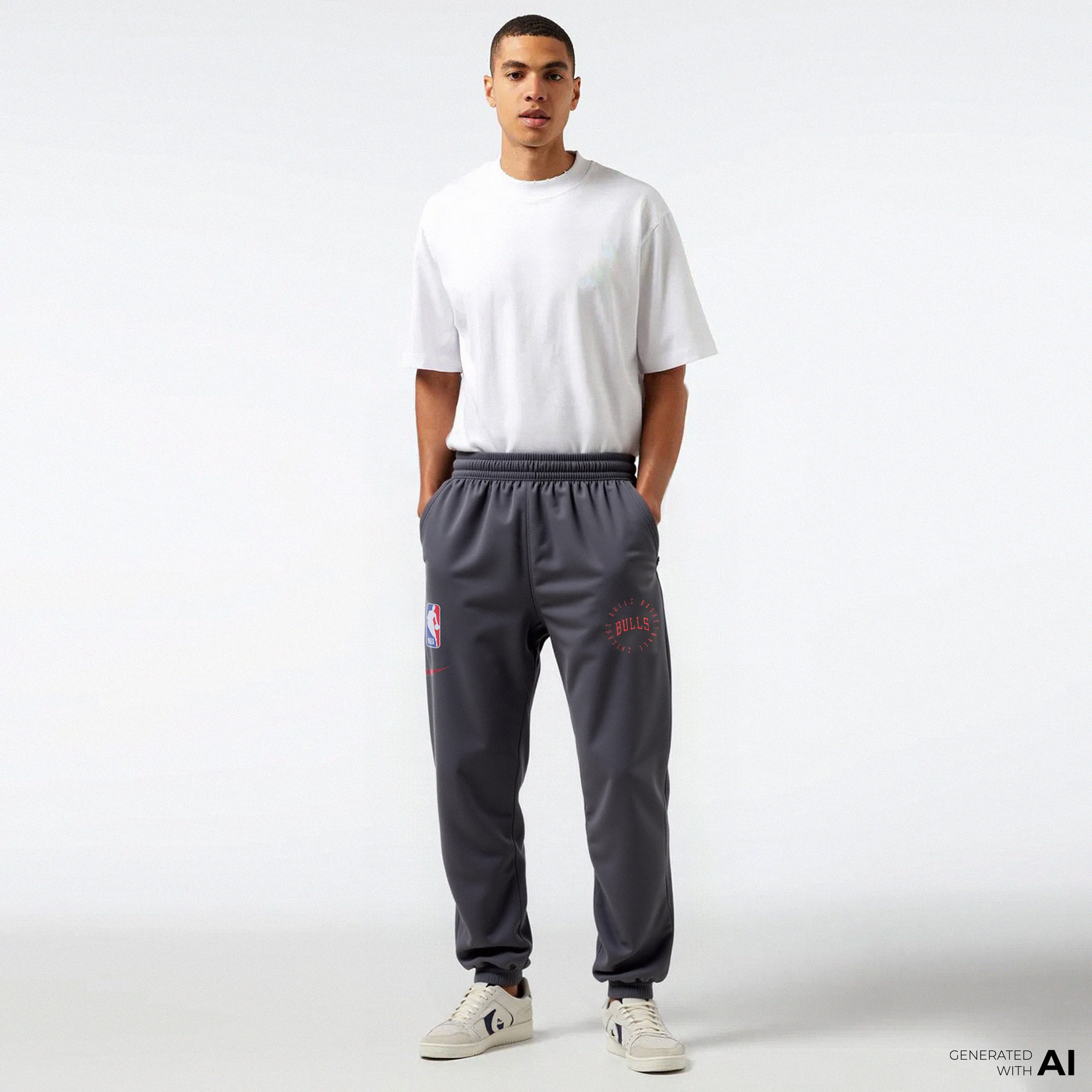 Nike Chicago Bulls Spotlight Erkek Siyah Eşofman Altı