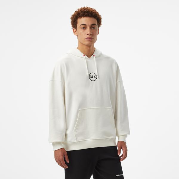 UNITED4 Motto Erkek Beyaz Hoodie