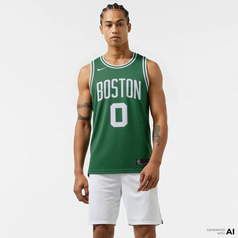 Nike Boston Celtics Icon Erkek Yeşil Basketbol Forması