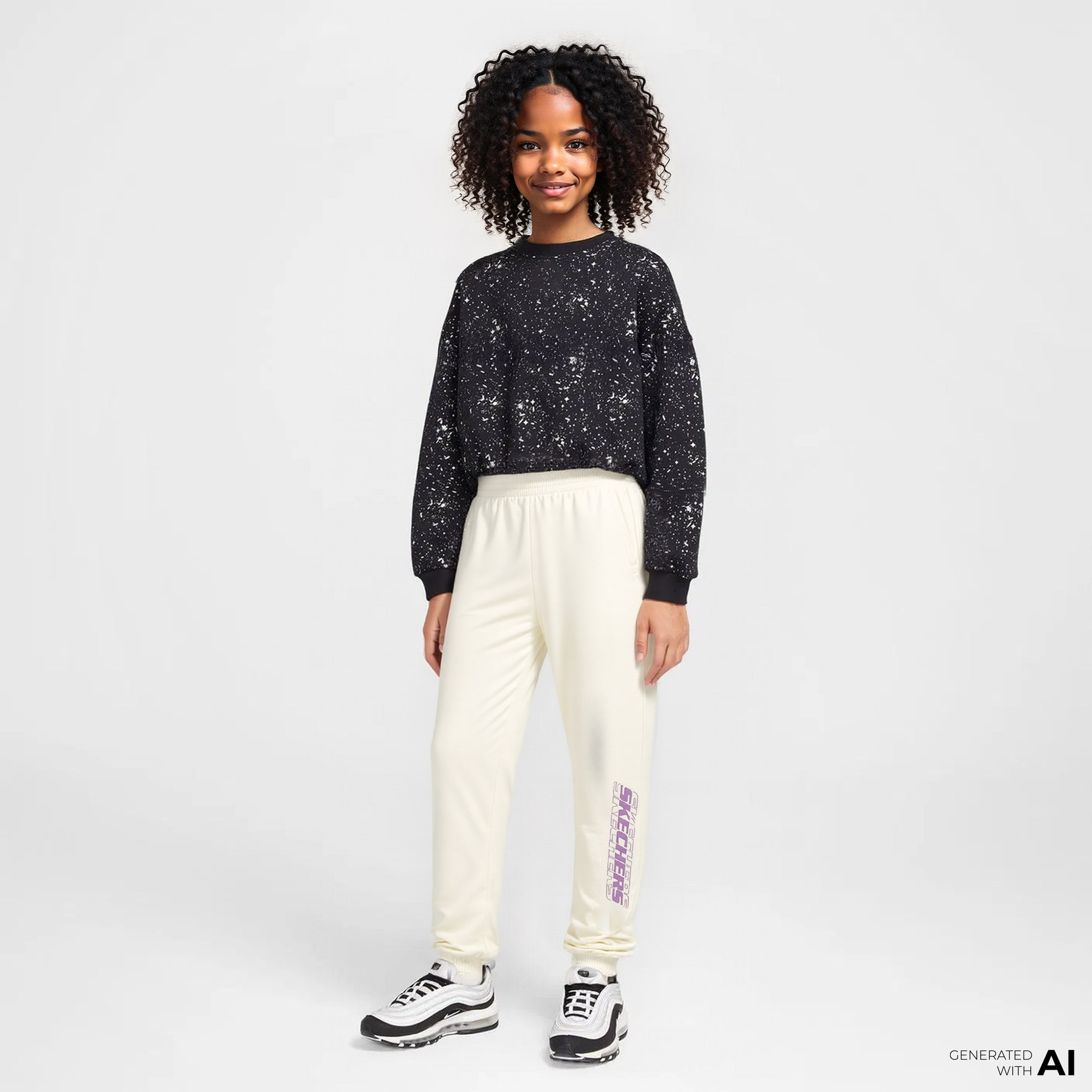 Skechers G 2Xi-Lock Jogger Çocuk Beyaz Eşofman Altı