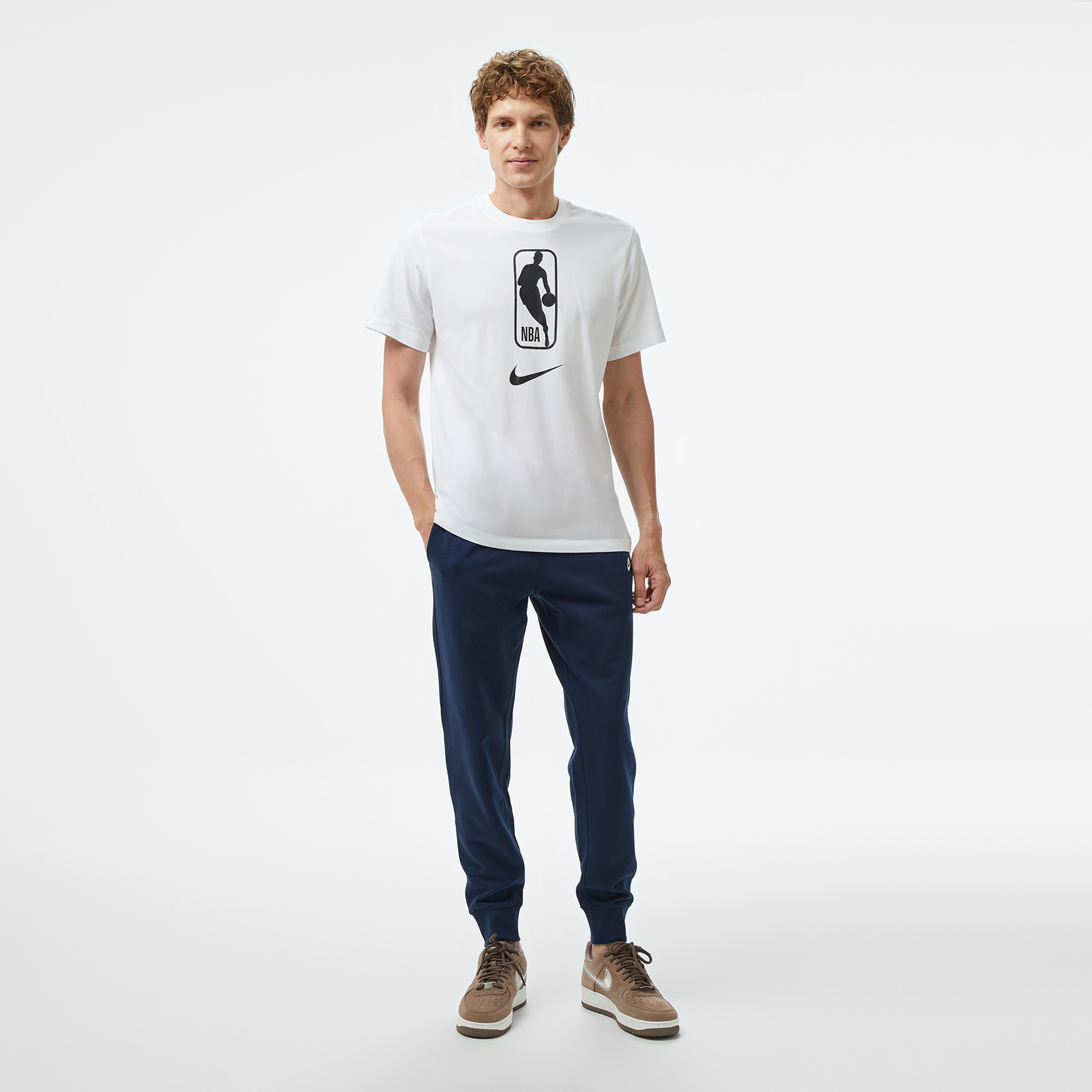 Nike NBA Nk Dri-FIT N31 Short-Sleeve Erkek Erkek Beyaz T-Shirt