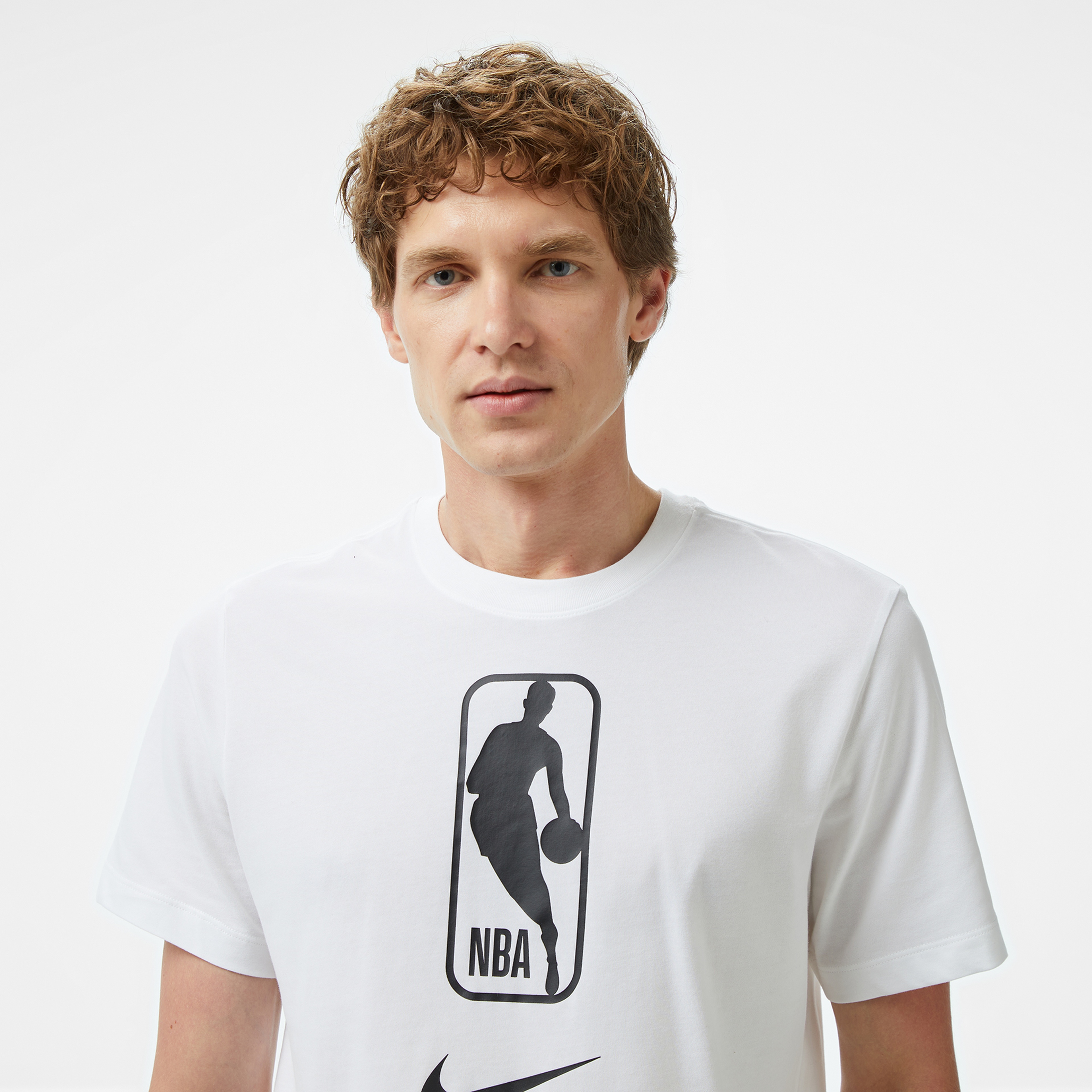 Nike NBA Nk Dri-FIT N31 Short-Sleeve Erkek Erkek Beyaz T-Shirt