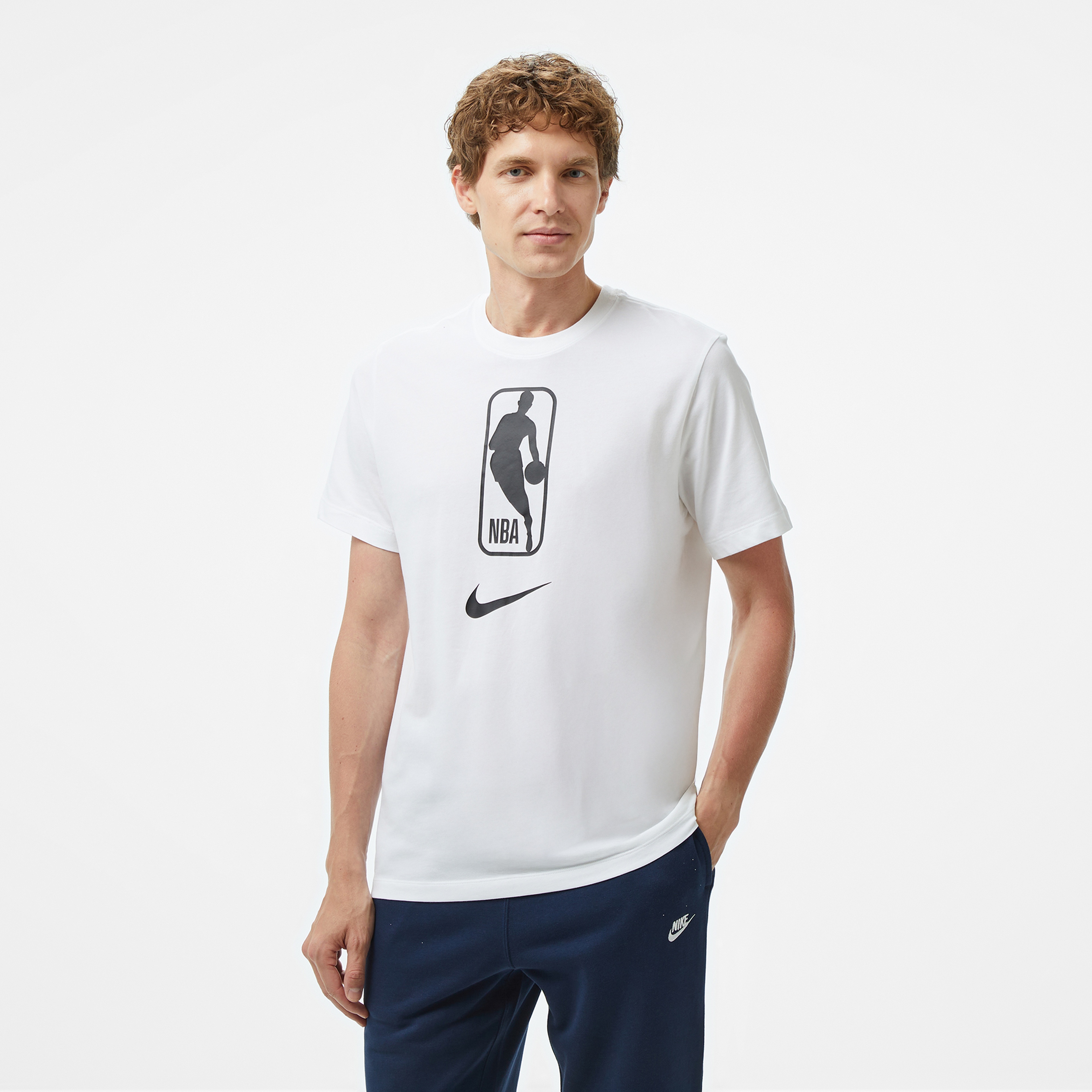 Nike NBA Nk Dri-FIT N31 Short-Sleeve Erkek Erkek Beyaz T-Shirt
