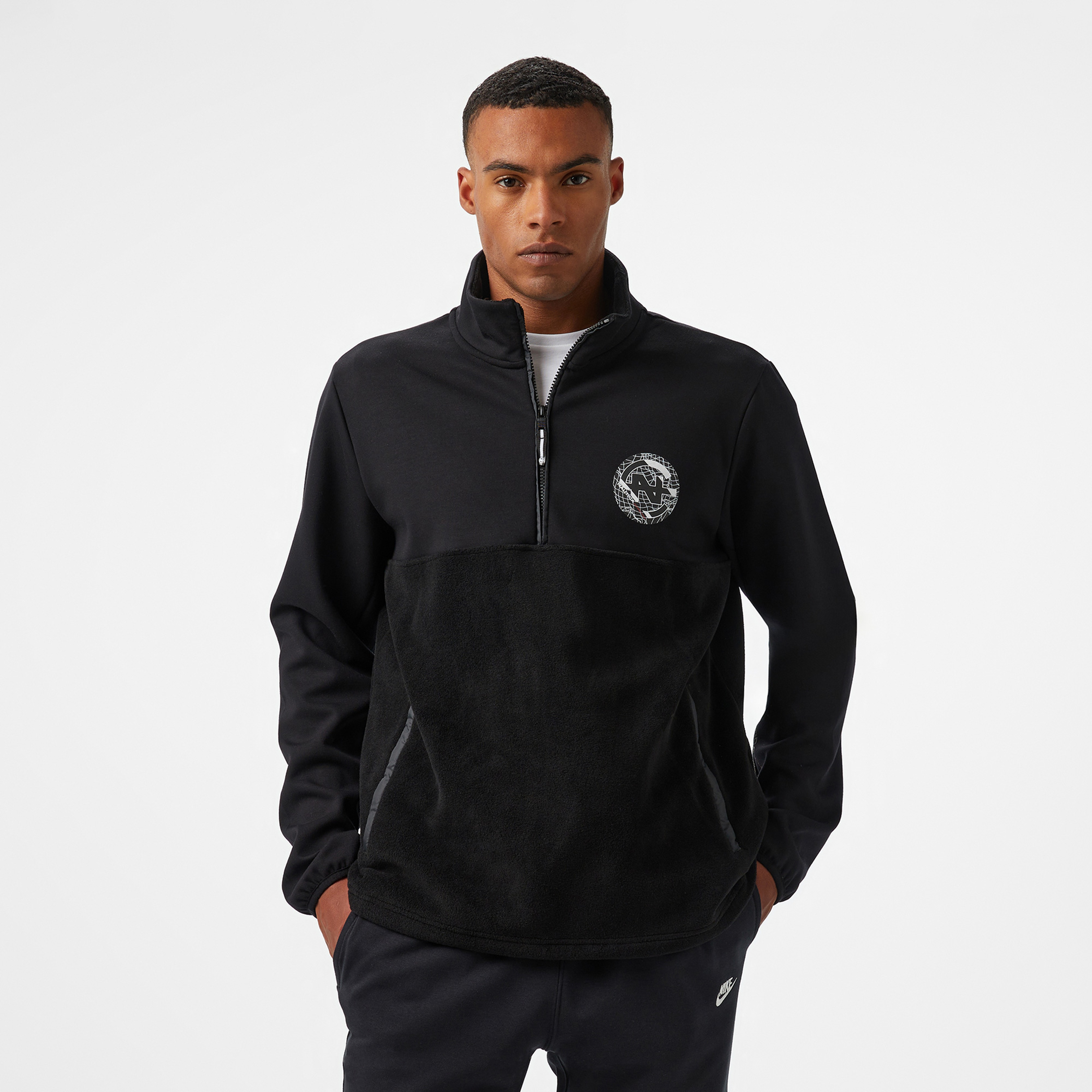 Nautica Erkek Siyah Regular Fit Sweatshirt