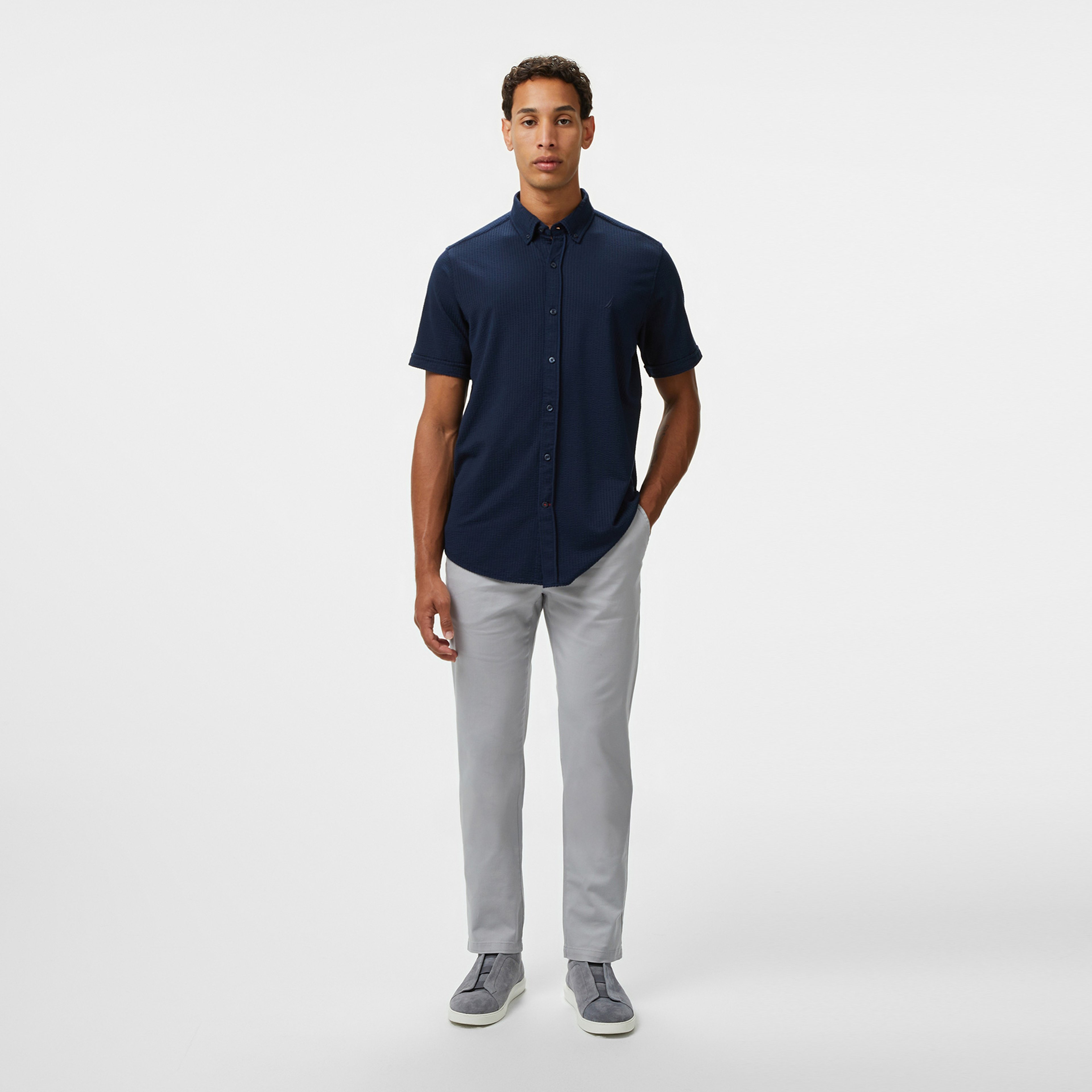 Nautica Erkek Lacivert Classic Fit Gömlek