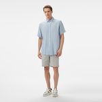 Nautica Erkek Mavi Classic Fit Çizgili Gömlek