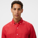 Nautica Erkek Kırmızı Classic Fit Keten Gömlek