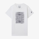 Nautica Erkek Çocuk Beyaz Regular Fit Baskılı T-Shirt