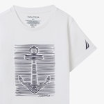 Nautica Erkek Çocuk Beyaz Regular Fit Baskılı T-Shirt