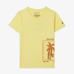 Nautica Erkek Çocuk Sarı Regular Fit Baskılı T-Shirt