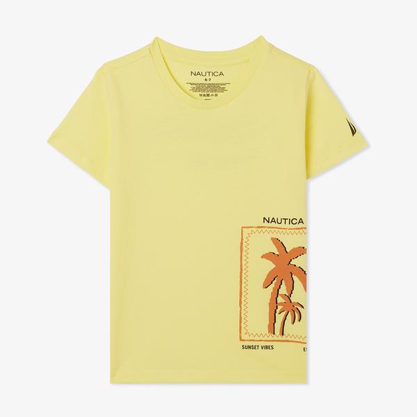 Nautica Erkek Çocuk Sarı Regular Fit Baskılı T-Shirt