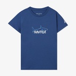 Nautica Erkek Çocuk Mavi Regular Fit Baskılı T-Shirt
