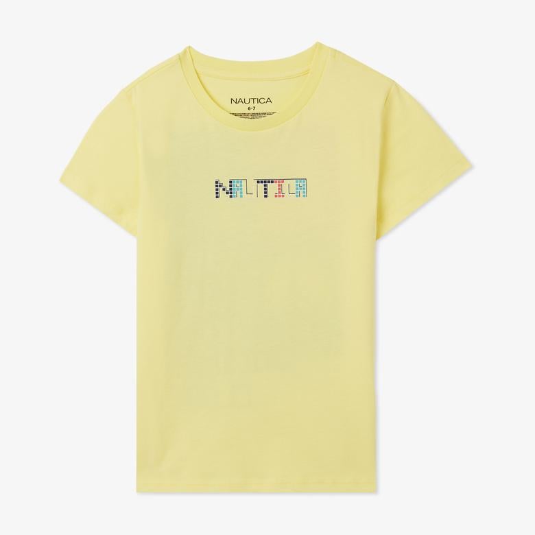 Nautica Erkek Çocuk Sarı Regular Fit Baskılı T-Shirt