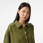 Nautica Kadın Yeşil Oversize Fit Gömlek