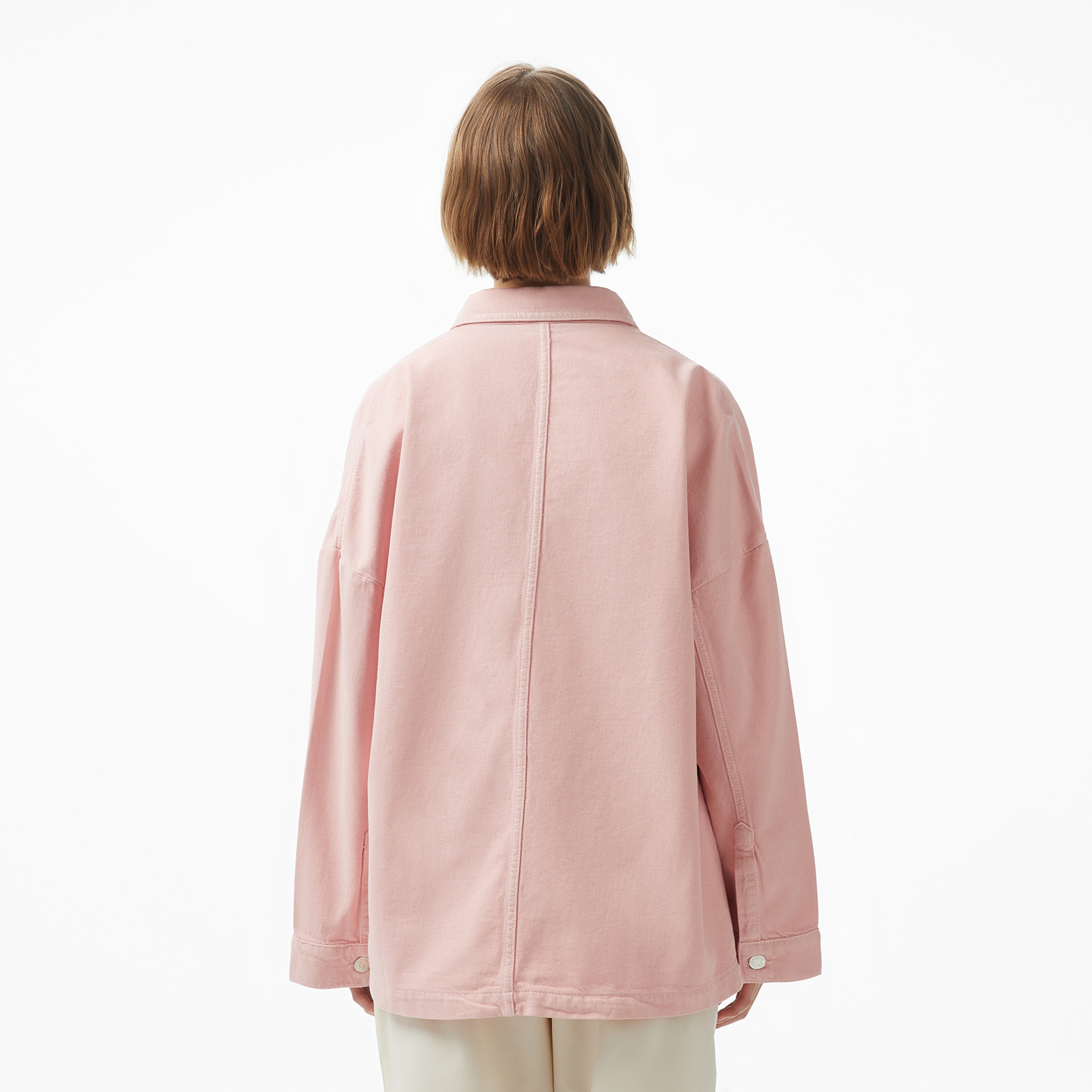 Nautica Kadın Pembe Oversize Fit Gömlek