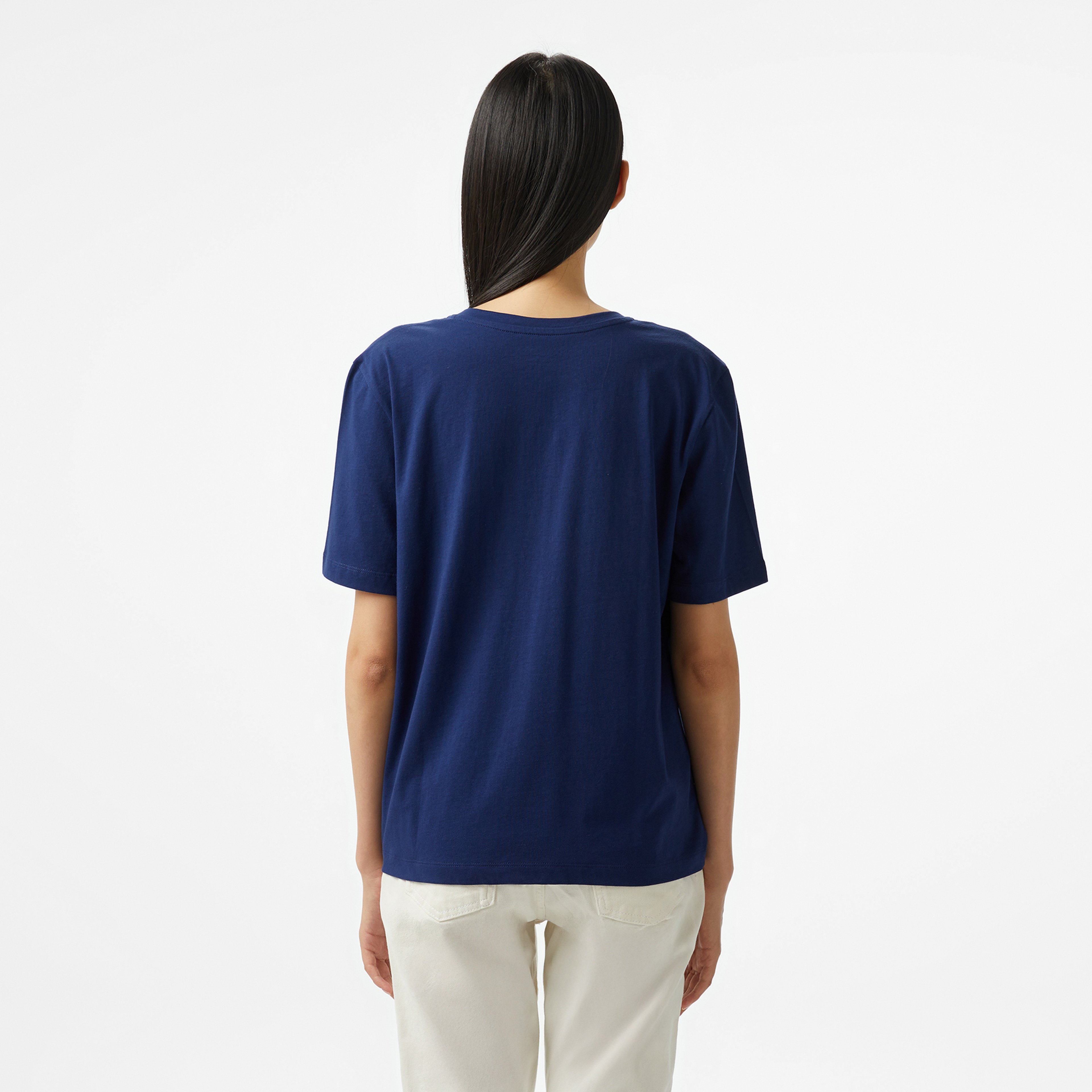 Nautica Kadın Lacivert Regular Fit T-Shirt